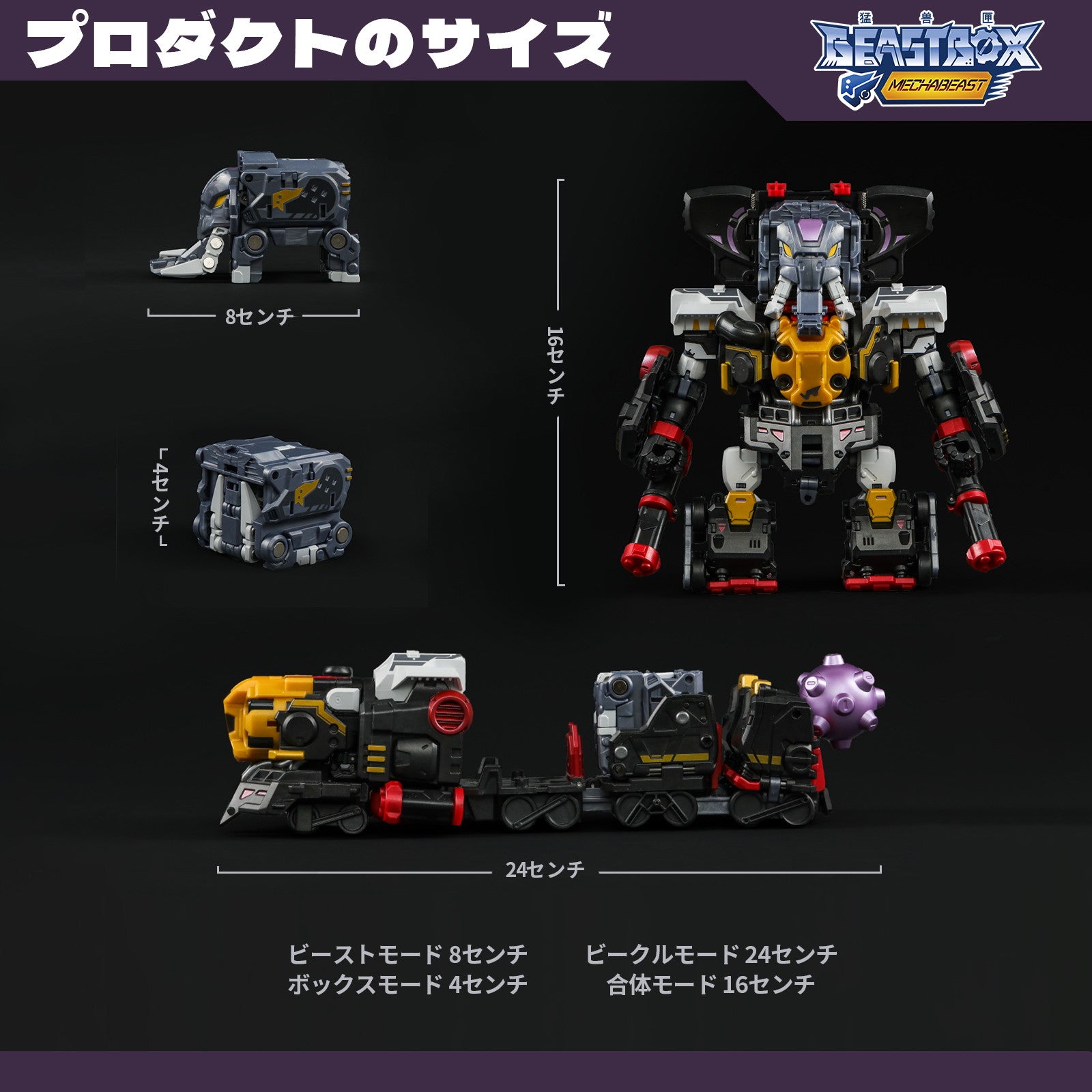 【新品即納】[TOY] マイルストン流通限定 BEASTBOX(ビーストボックス) MEGA MECHABEAST BMM-01 PSYCHOTRAIN(サイコトレイン) 完成トイ 52TOYS(20250524)