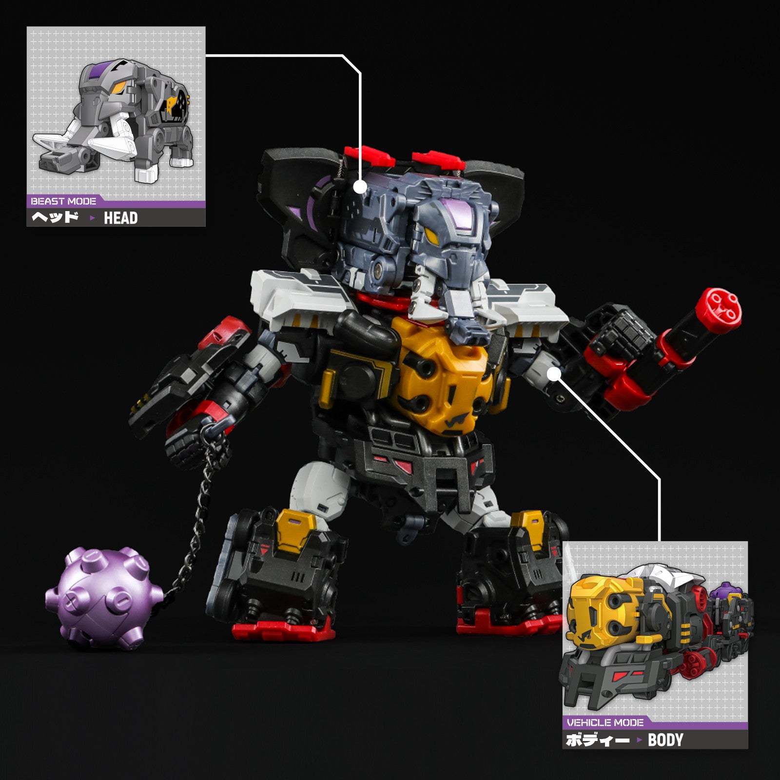 【新品即納】[TOY] マイルストン流通限定 BEASTBOX(ビーストボックス) MEGA MECHABEAST BMM-01 PSYCHOTRAIN(サイコトレイン) 完成トイ 52TOYS(20250524)
