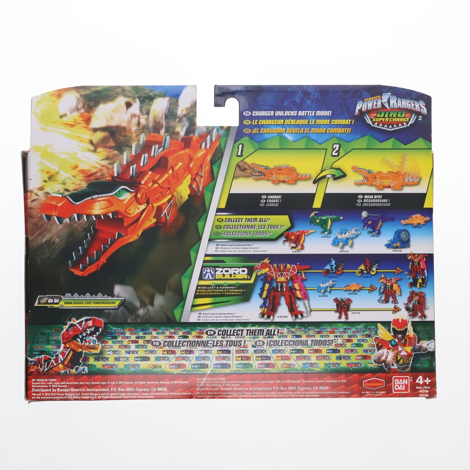 【中古即納】[TOY] デイノスカス ゾードwithチャージャー POWER RANGERS DINO SUPER CHARGE(パワーレンジャー・ダイノスーパーチャージ) 完成トイ バンダイ(19991231)