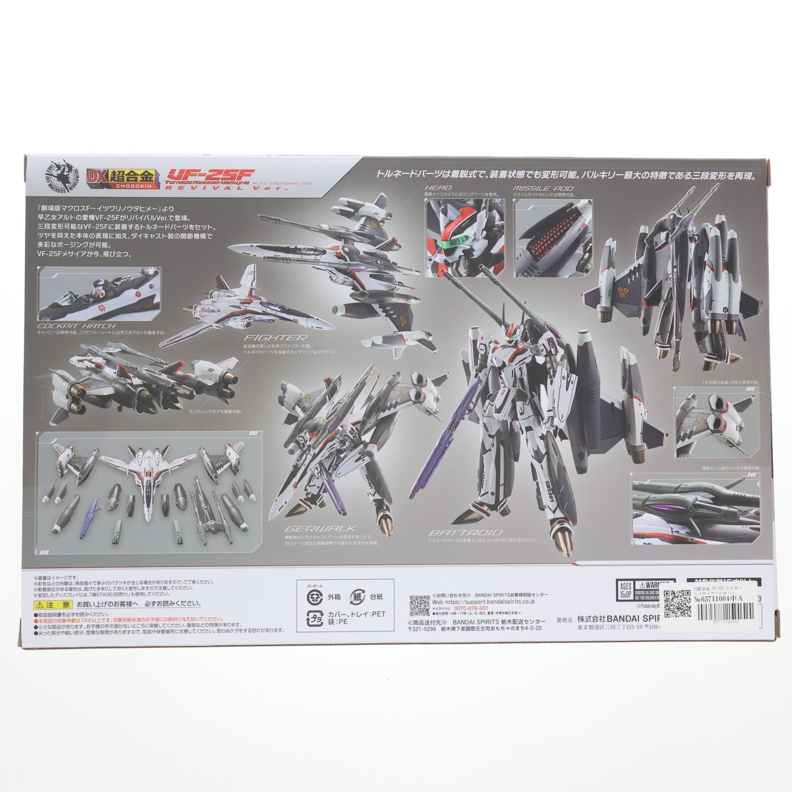 【中古即納】[TOY] 魂ウェブ商店限定 DX超合金 VF-25F トルネードメサイアバルキリー(早乙女アルト機) リバイバルVer. 劇場版マクロスF(フロンティア) 虚空歌姫～イツワリノウタヒメ～ 完成トイ バンダイスピリッツ(20250523)