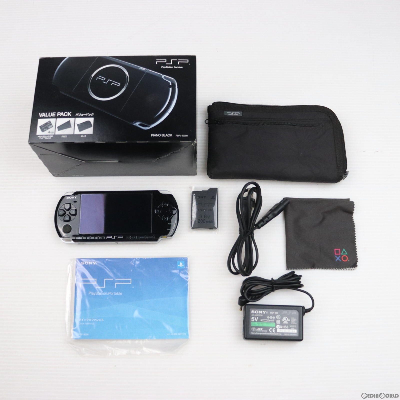 【中古即納】[本体][PSP]プレイステーション・ポータブル バリューパック ピアノ・ブラック(PSP-3000PB) (PSPJ-30008)(20091203)