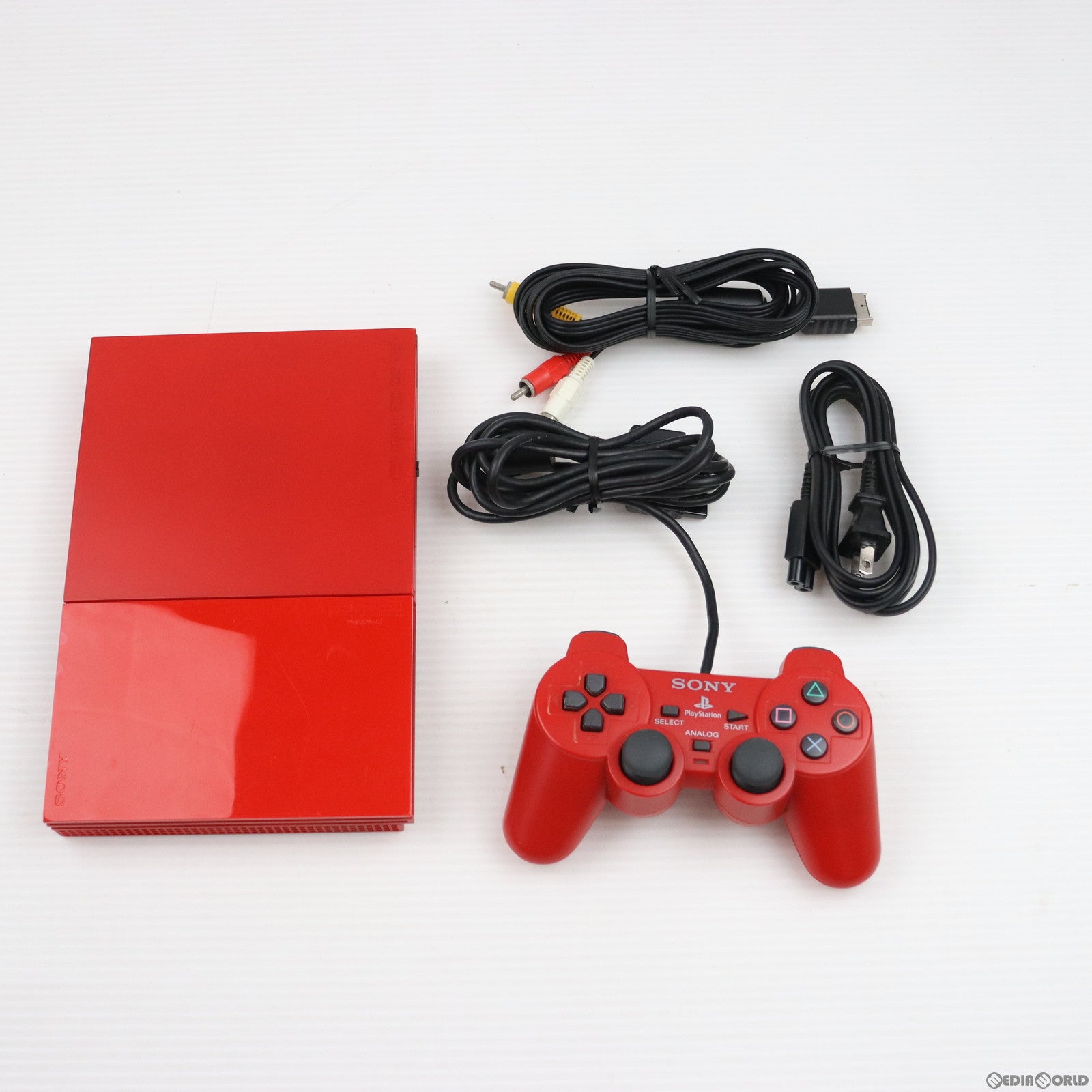 【中古即納】[本体][PS2]プレイステーション2 PlayStation2 シナバー・レッド(SCPH-90000CR)(20080703)