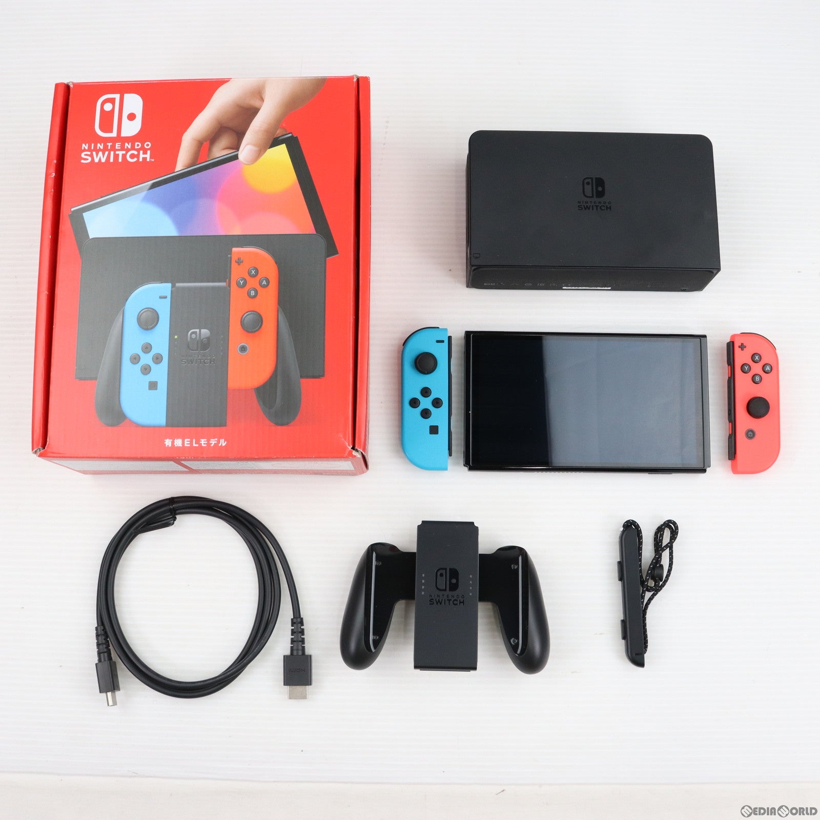 【中古即納】[本体][Switch]Nintendo Switch(有機ELモデル) ニンテンドースイッチ Joy-Con(L) ネオンブルー/(R) ネオンレッド(HEG-S-KABAA)(20211008)