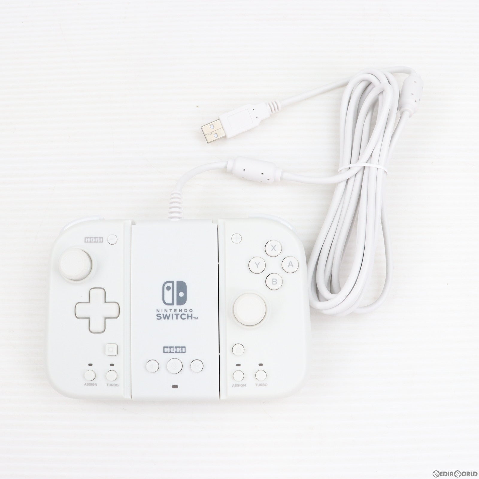 【中古即納】[ACC][Switch]グリップコントローラーFit アタッチメントセット for Nintendo  Switch(ニンテンドースイッチ)/PC ミルキーホワイト 任天堂ライセンス商品 HORI(NSW-467)(20230930)