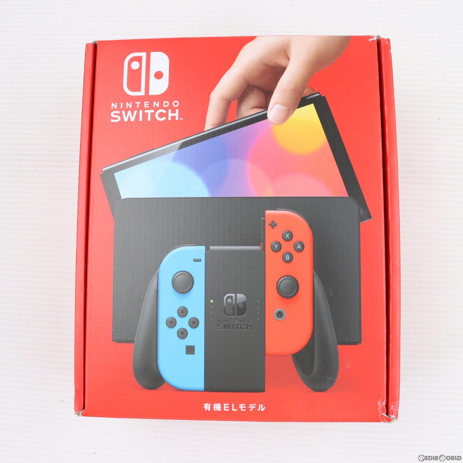 【中古即納】[本体][Switch](未使用)Nintendo Switch(有機ELモデル) ニンテンドースイッチ Joy-Con(L) ネオンブルー/(R) ネオンレッド(HEG-S-KABAA)(20211008)