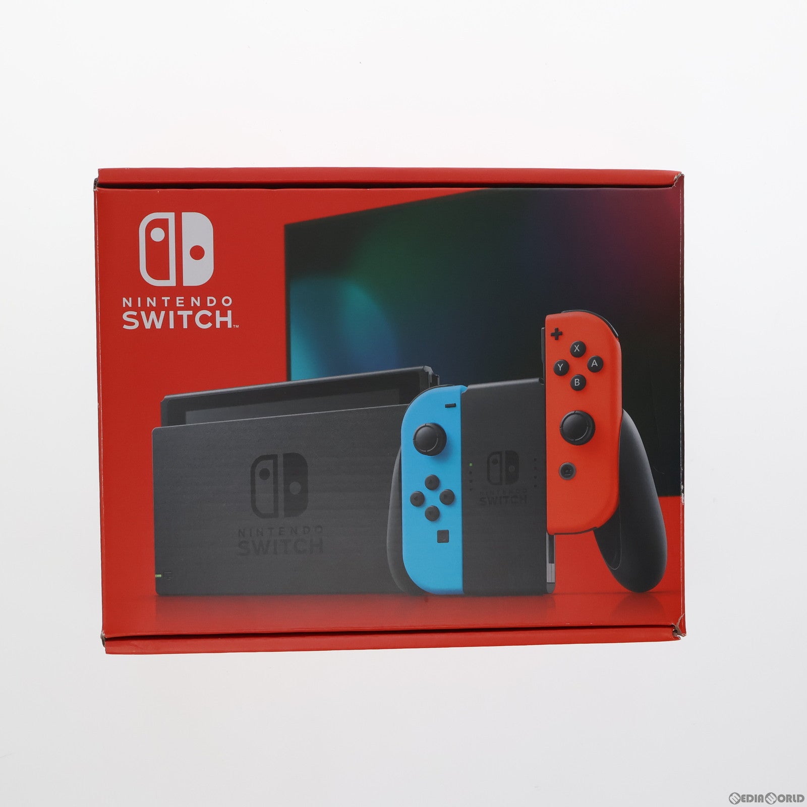 中古即納】[Switch](本体)Nintendo Switch(ニンテンドースイッチ) Joy-Con(L) ネオンブルー/(R) ネオン レッド(HAD-S-KABAH)