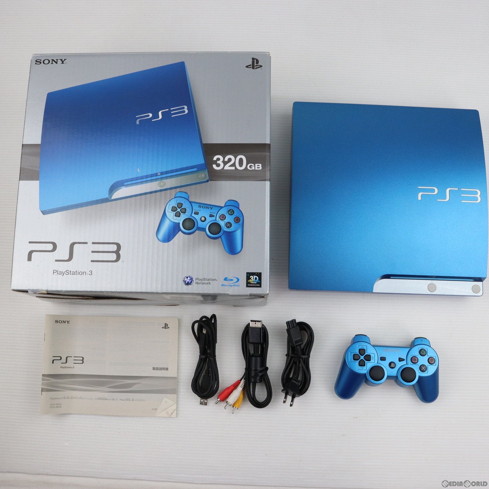 【中古即納】[本体][PS3]プレイステーション3 PlayStation3 スプラッシュ・ブルー HDD320GB(CECH-3000BSB)(20111117)