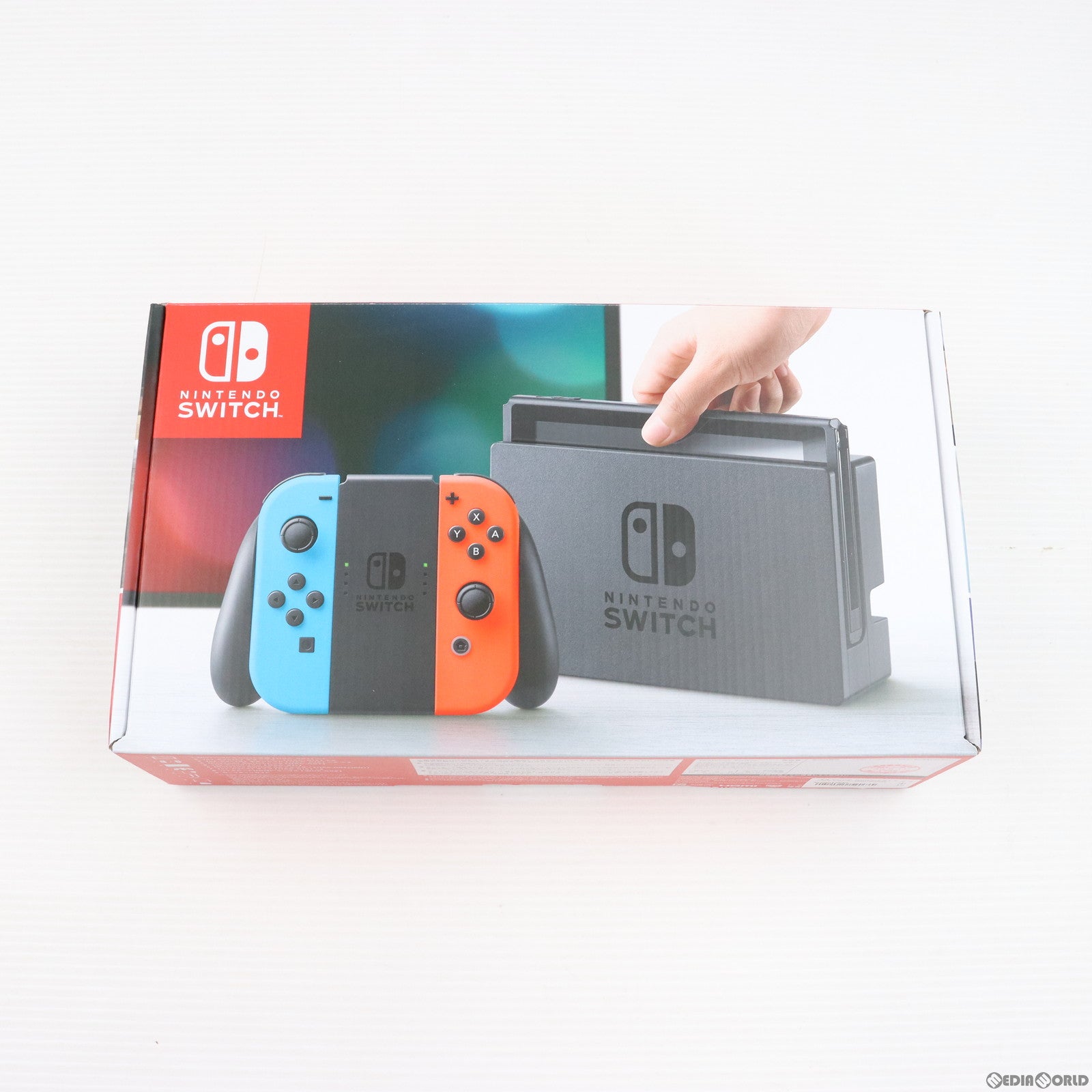 中古即納】[Switch](本体)Nintendo Switch(ニンテンドースイッチ) Joy-Con(L) ネオンブルー/(R) ネオンレッド (HAC-S-KABAA)