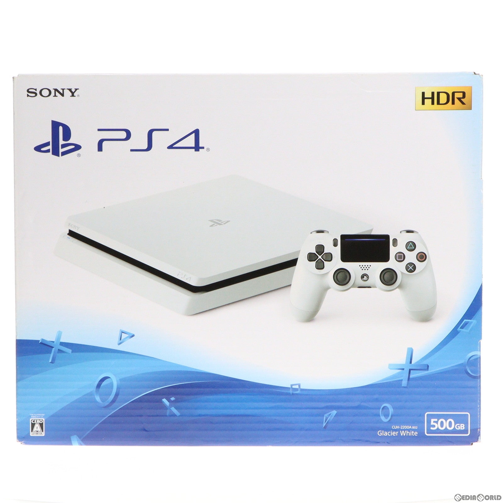 【中古即納】[本体][PS4]プレイステーション4 PlayStation4 グレイシャー・ホワイト 500GB(CUH-2200AB02)(20180816)