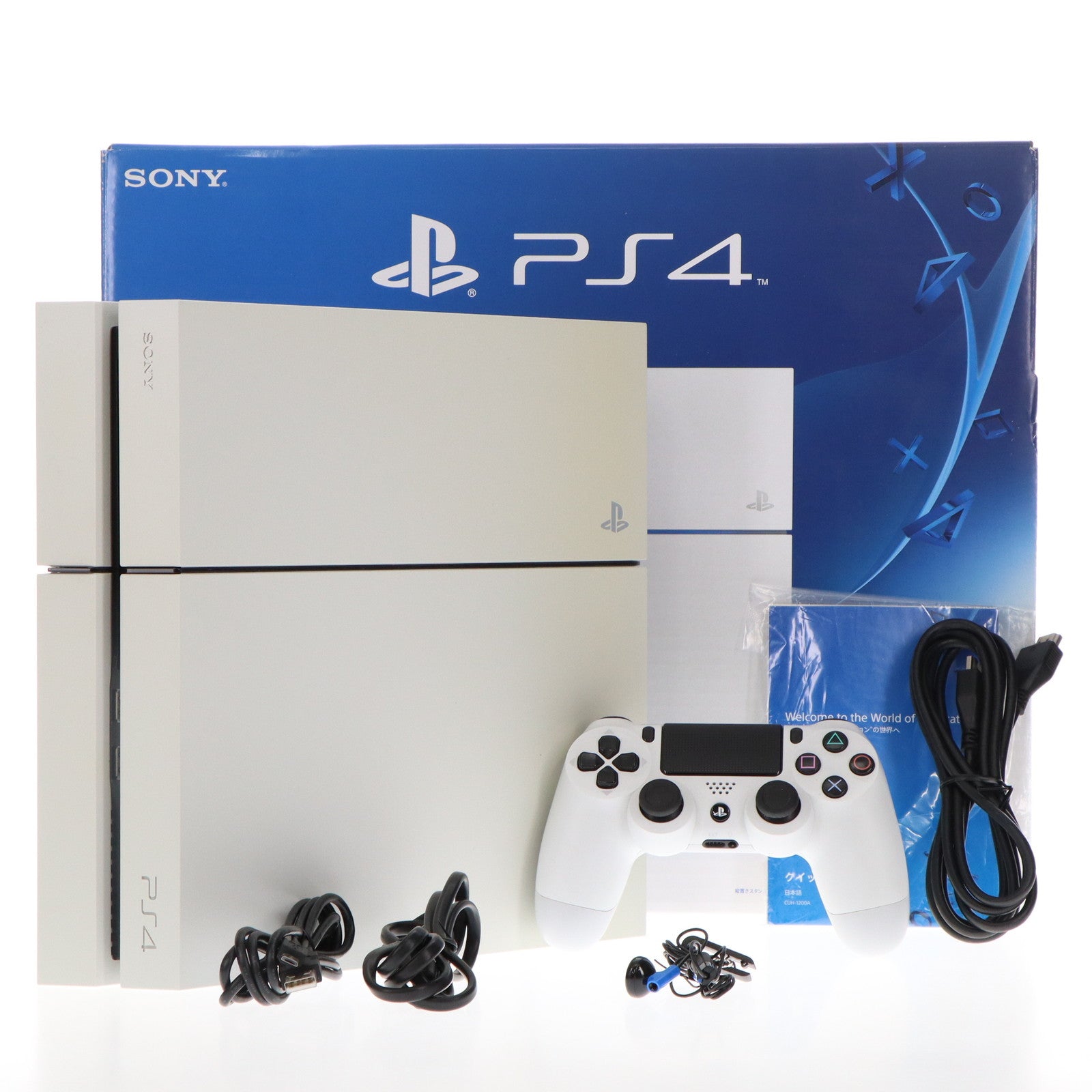 【中古即納】[本体][PS4]プレイステーション4 PlayStation4 グレイシャー・ホワイト HDD500GB(CUH-1200AB02)(20150625)