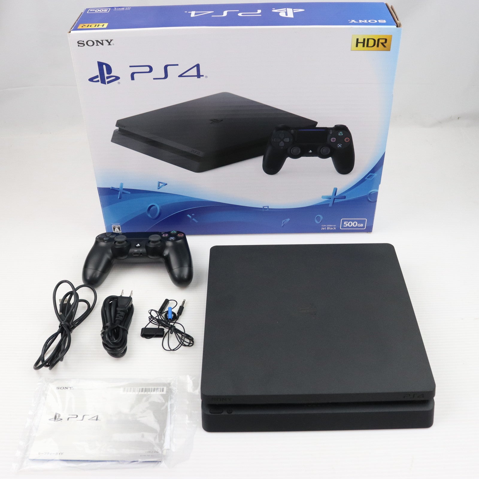 中古即納】[PS4](本体)プレイステーション4 PlayStation4 ジェット・ブラック HDD500GB(CUH-2200AB01)