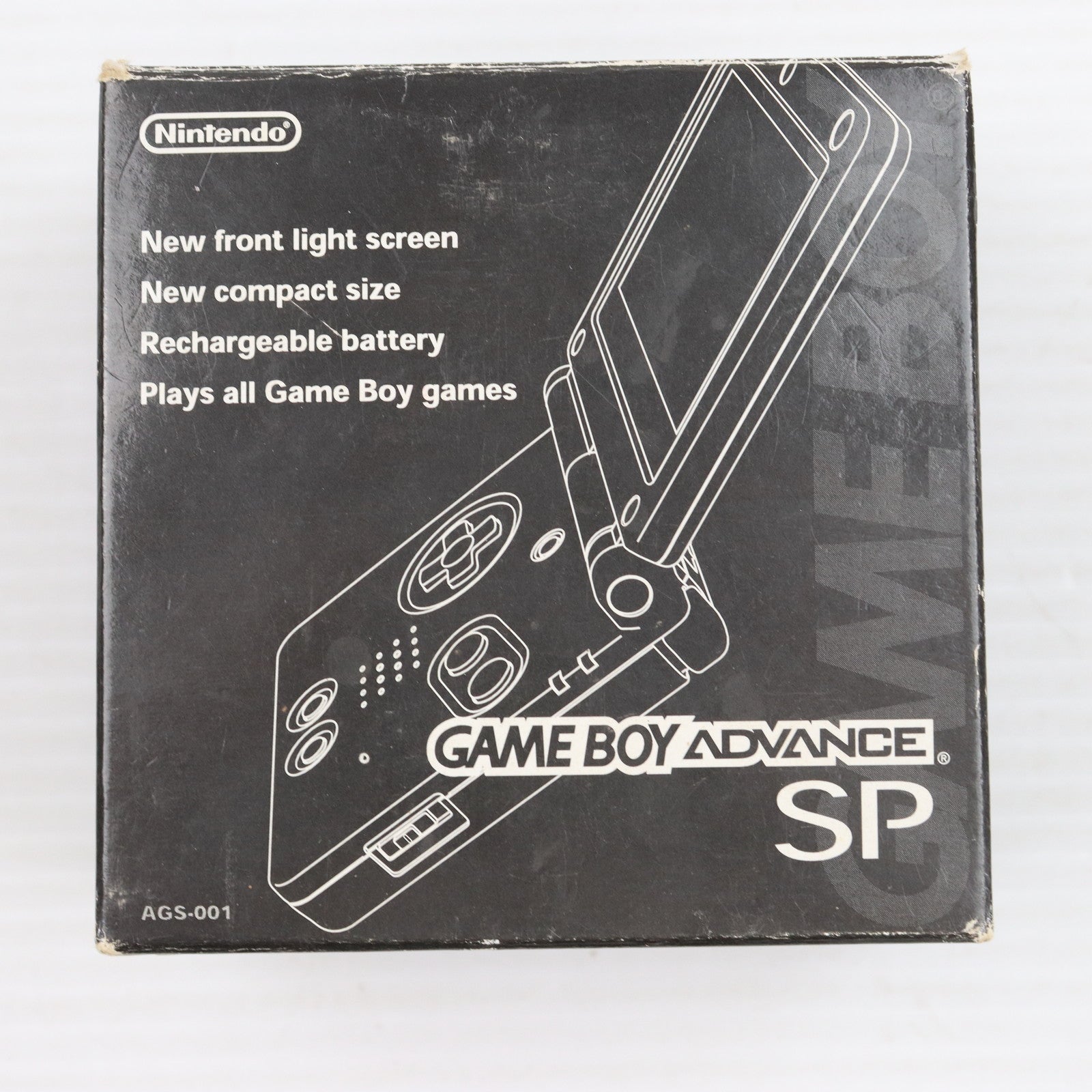 【中古即納】[本体][GBA]ゲームボーイアドバンスSP GAMEBOY ADVANCE SP オニキスブラック(AGS-S-ZKA)(20030214)