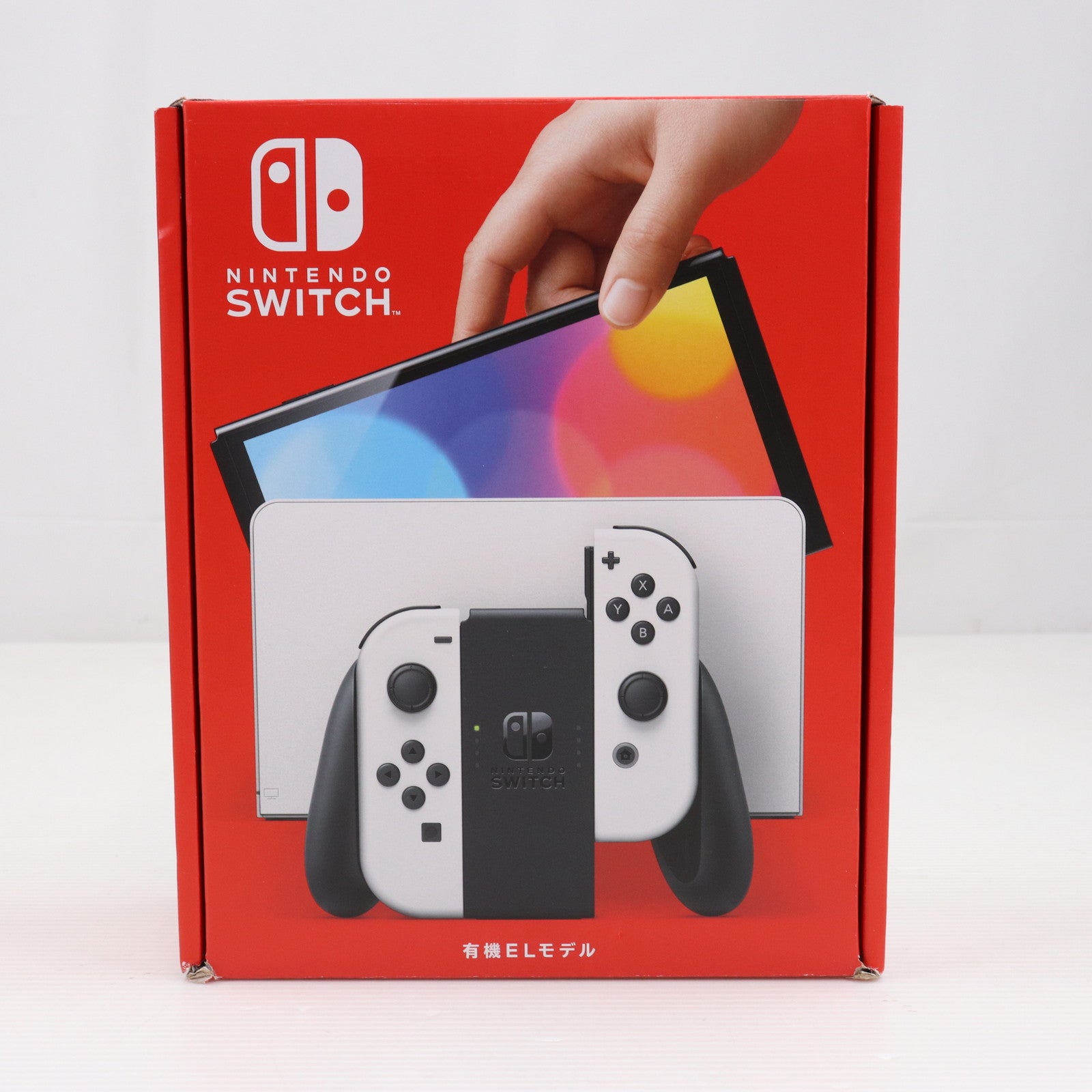 中古即納】[Switch](本体)(未使用)Nintendo Switch(有機ELモデル) ニンテンドースイッチ Joy-Con(L)/(R)  ホワイト(HEG-S-KAAAA)