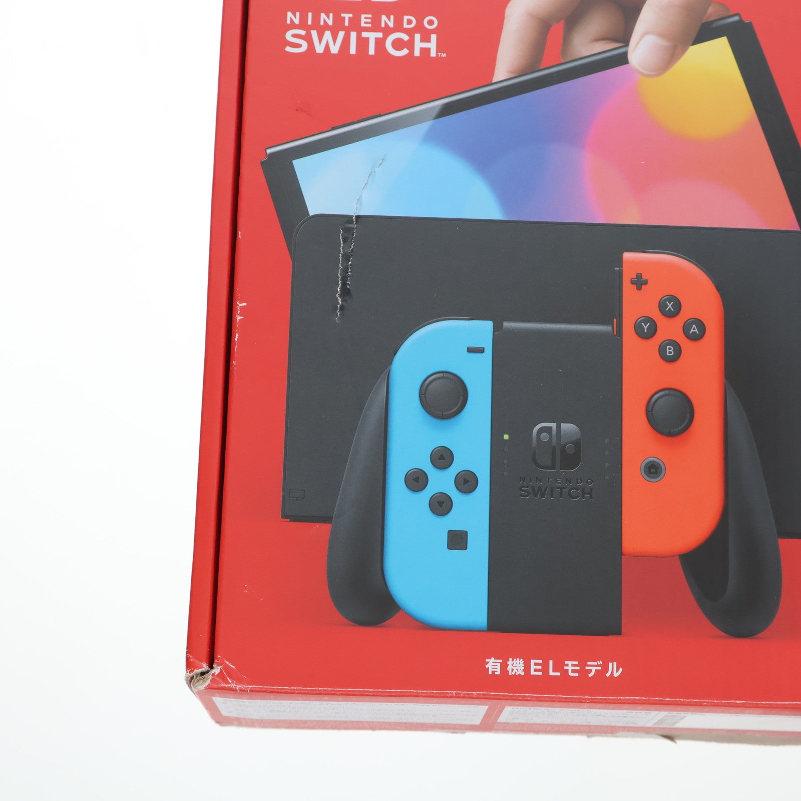 中古即納】[Switch](本体)Nintendo Switch(有機ELモデル) ニンテンドースイッチ Joy-Con(L) ネオンブルー/(R)  ネオンレッド(HEG-S-KABAA)