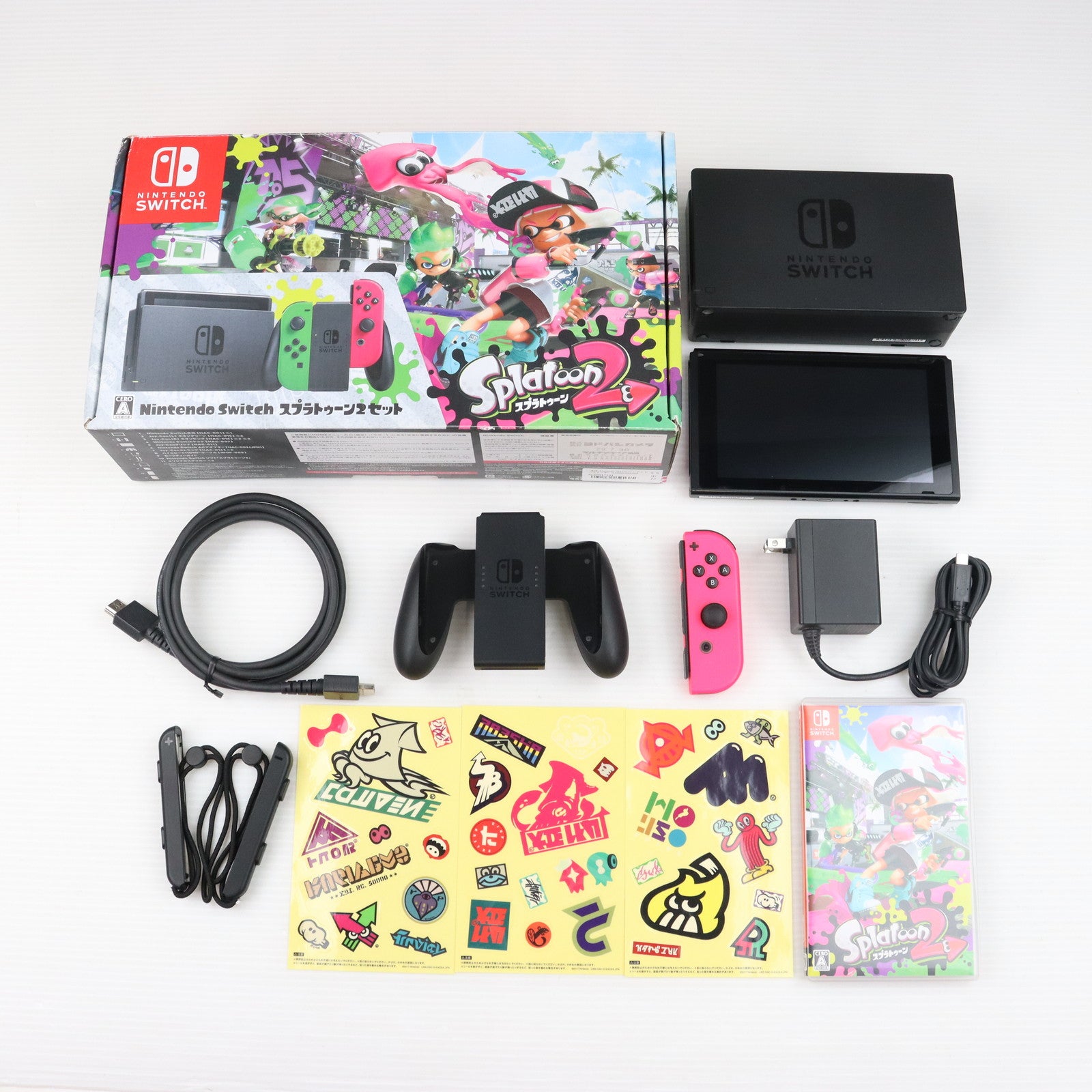 【中古即納】[本体][Switch]Nintendo Switch(ニンテンドースイッチ)  スプラトゥーン2セット(HAC-S-KACEA)(20170721)