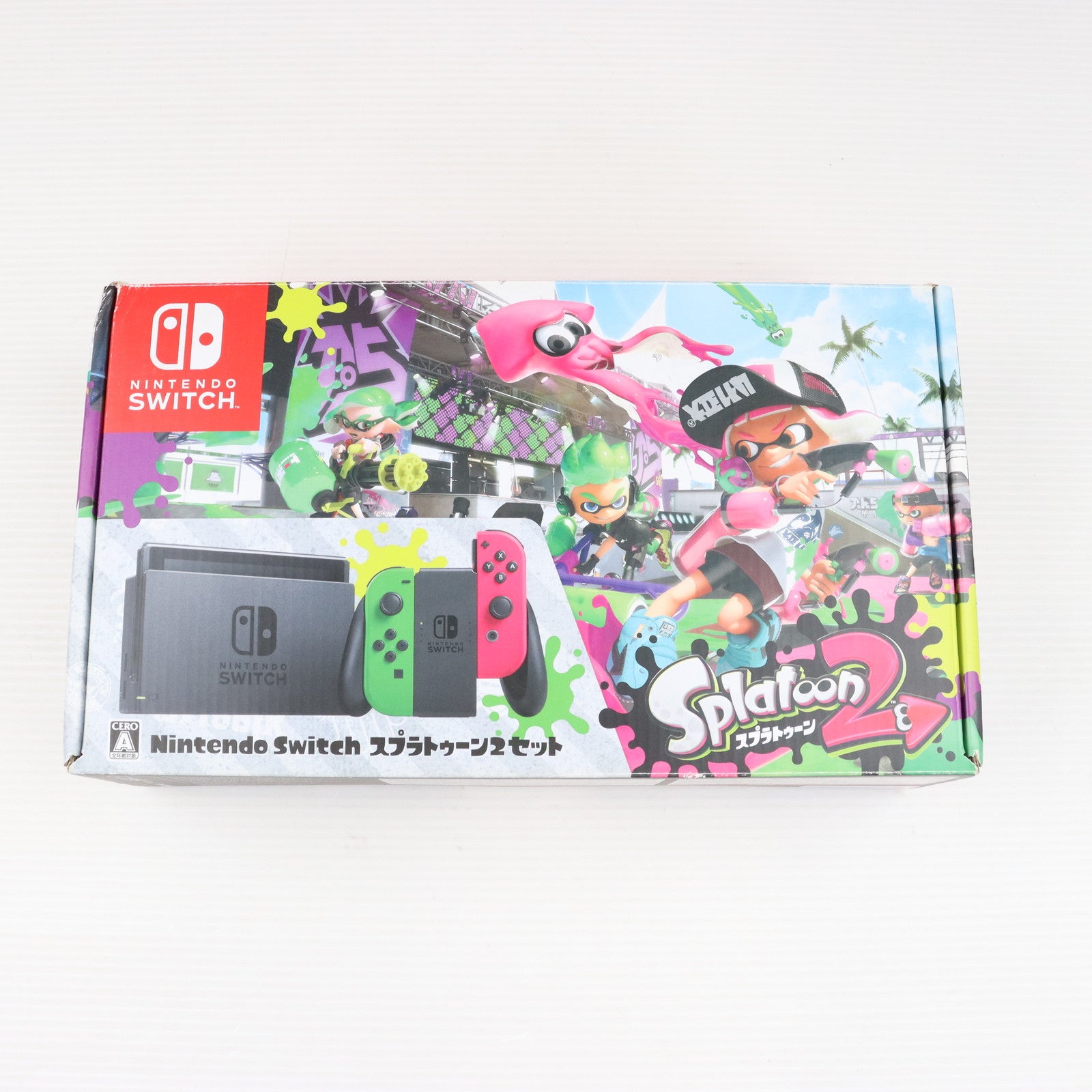 【中古即納】[本体][Switch]Nintendo Switch(ニンテンドースイッチ)  スプラトゥーン2セット(HAC-S-KACEA)(20170721)