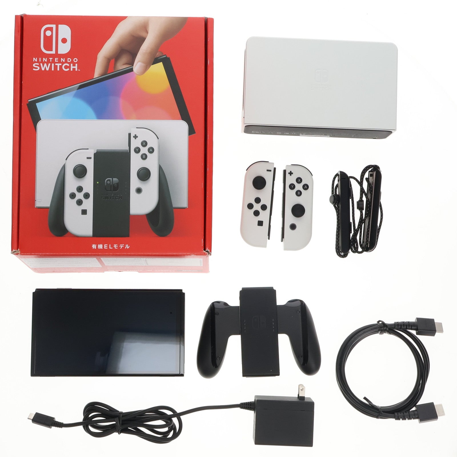 【中古即納】[本体][Switch]Nintendo Switch(有機ELモデル) ニンテンドースイッチ Joy-Con(L)/(R) ホワイト(HEG-S-KAAAA)(20211008)