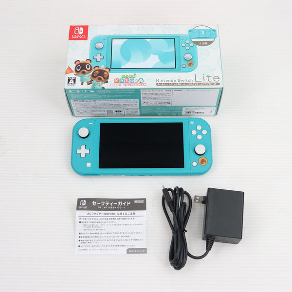 【中古即納】[Switch](本体)(ソフト無し)Nintendo Switch Lite(ニンテンドースイッチライト) あつまれ どうぶつの森セット  ～まめきち&つぶきちアロハ柄～(HDH-S-BCZGB)