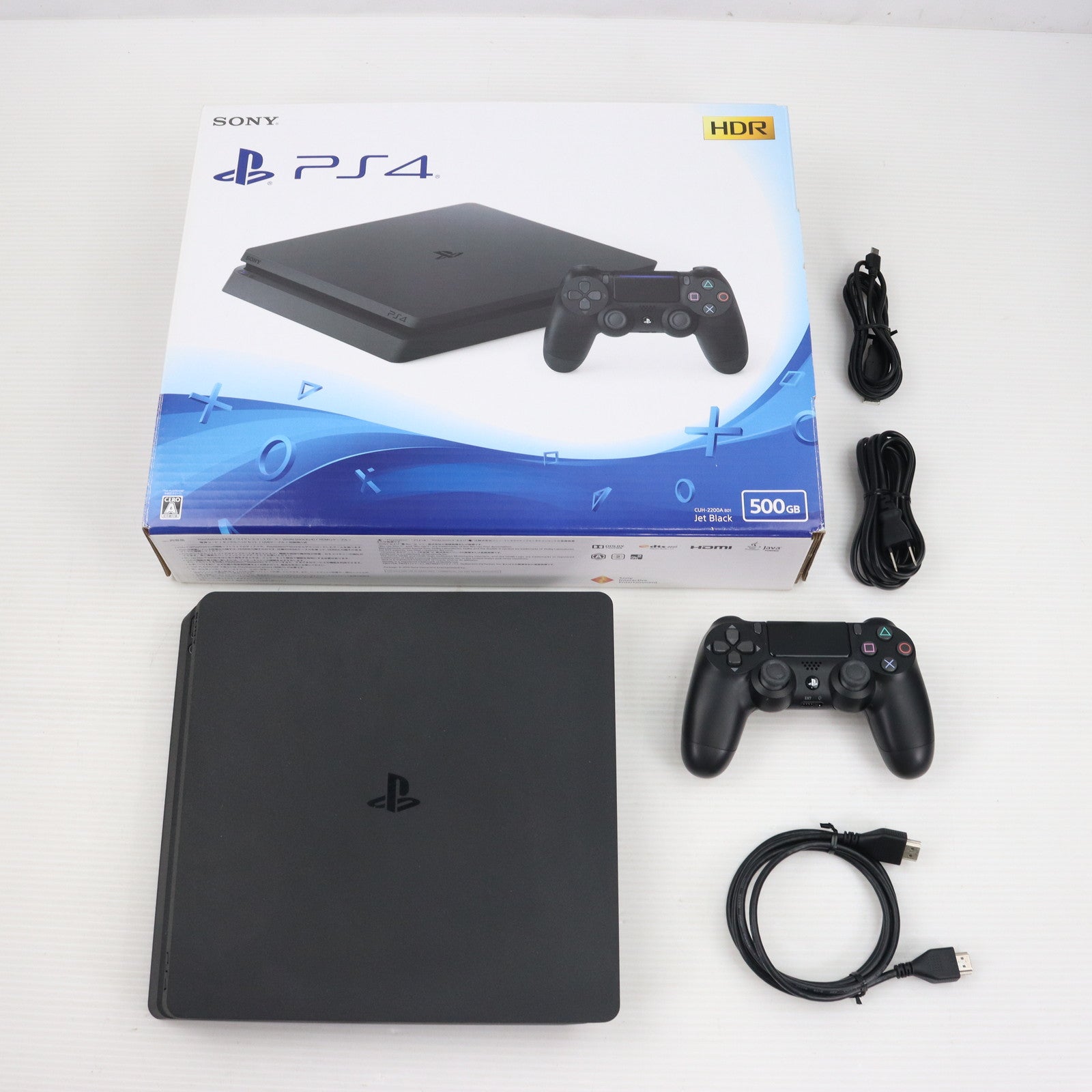 【中古即納】[PS4](本体)プレイステーション4 PlayStation4 ジェット・ブラック HDD500GB(CUH-2200AB01)(20180702)