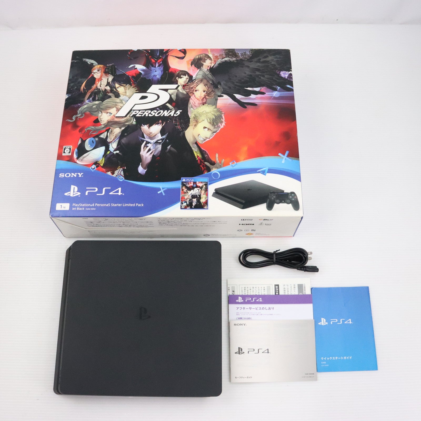 【中古即納】[本体][PS4]プレイステーション4 1TB PlayStation4 Persona5 Starter Limited Pack(ペルソナ５ スターターリミテッドパック)(CUHJ-10012)(20160915)