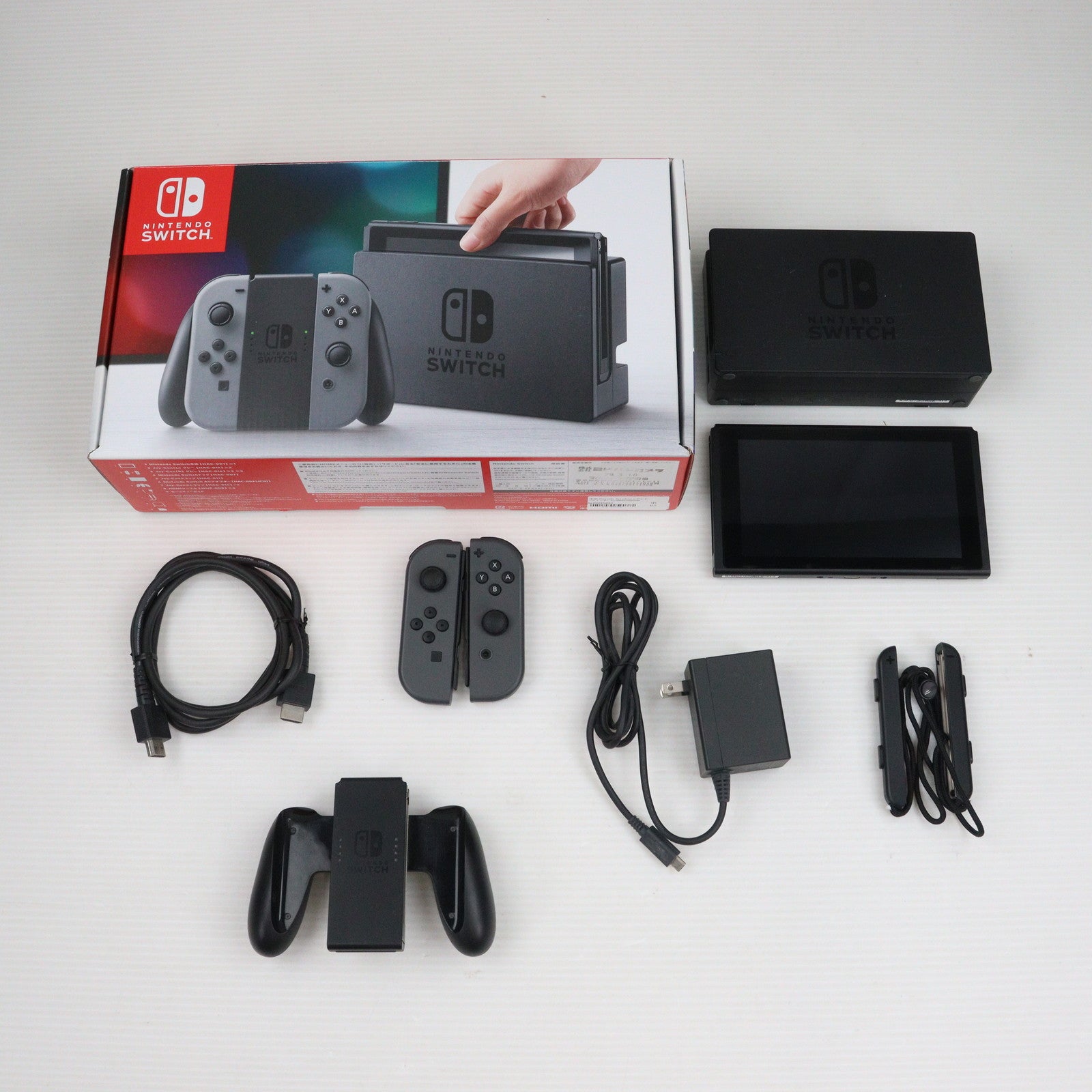 中古即納】[Switch](本体)Nintendo Switch(ニンテンドースイッチ) Joy-Con(L)/(R) グレー(HAC-S-KAAAA)