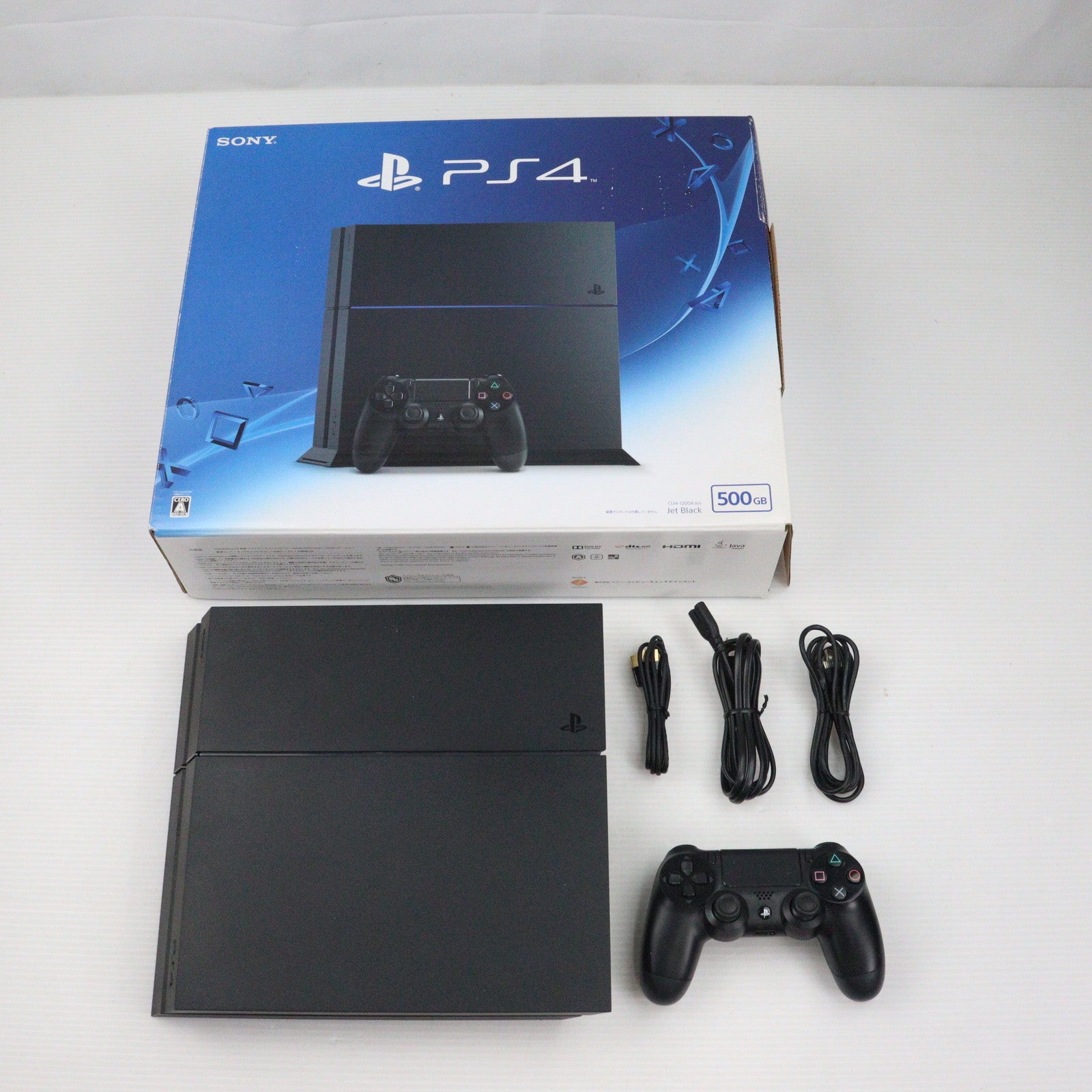 中古即納】[PS4](本体)プレイステーション4 PlayStation4 ジェット・ブラック HDD500GB(CUH-1200AB01)