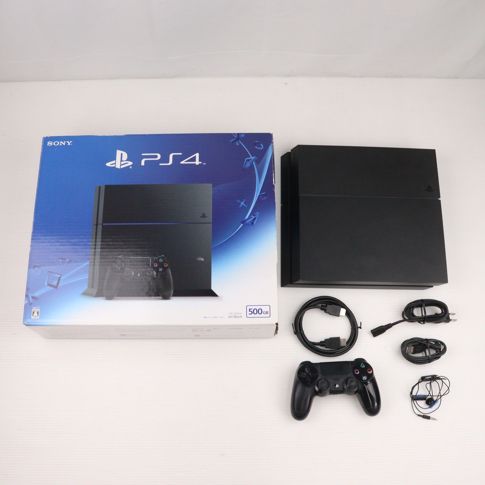 中古即納】[PS4](本体)プレイステーション4 PlayStation4 ジェット・ブラック HDD500GB(CUH-1200AB01)