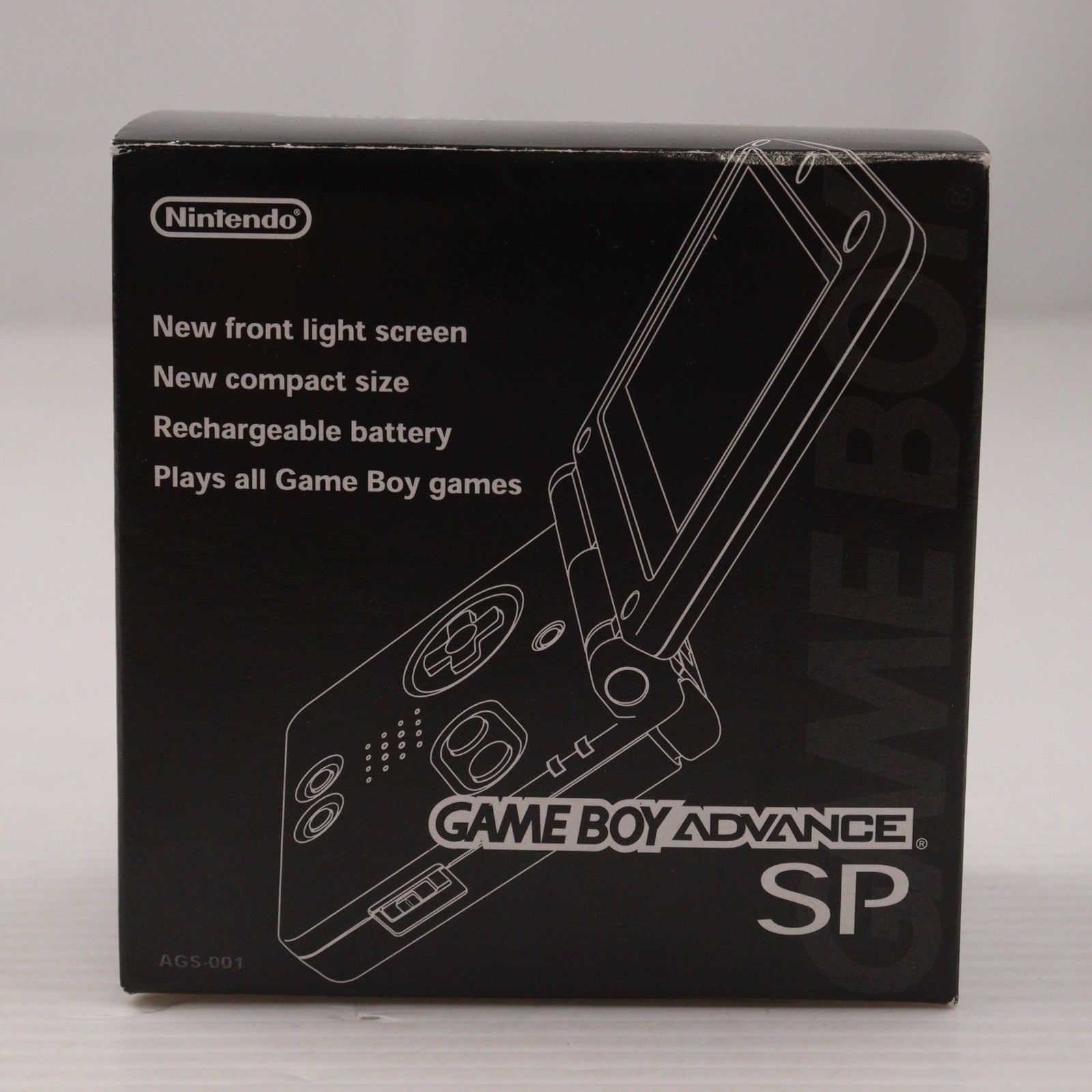 【中古即納】[GBA](本体) ゲームボーイアドバンスSP GAMEBOY ADVANCE SP オニキスブラック(AGS-S-ZKA) 任天堂 (20030214)