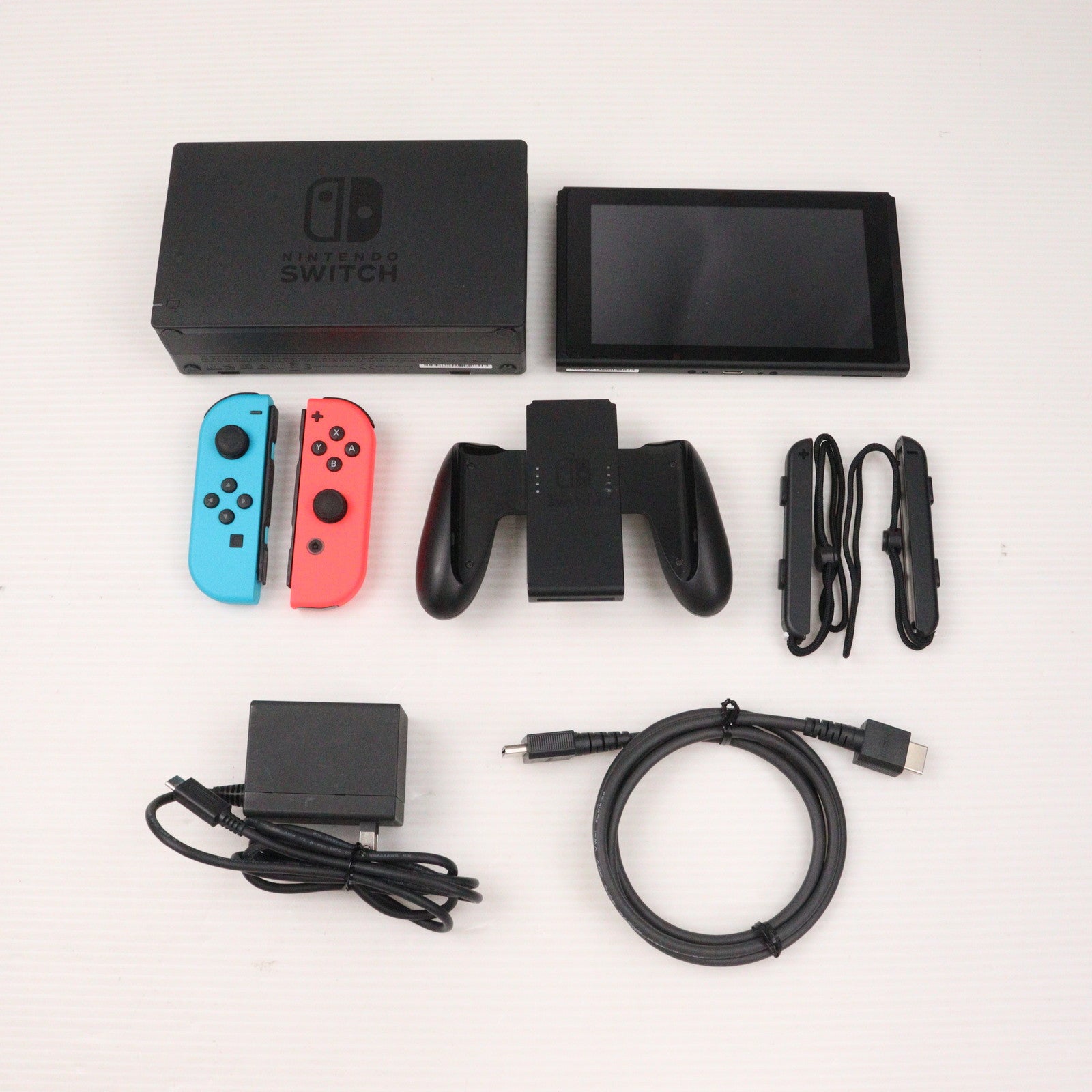 中古即納】[Switch](本体) Nintendo Switch(有機ELモデル) ニンテンドースイッチ Joy-Con(L) ネオンブルー/R  ネオンレッド(HEG-S-KABAA)