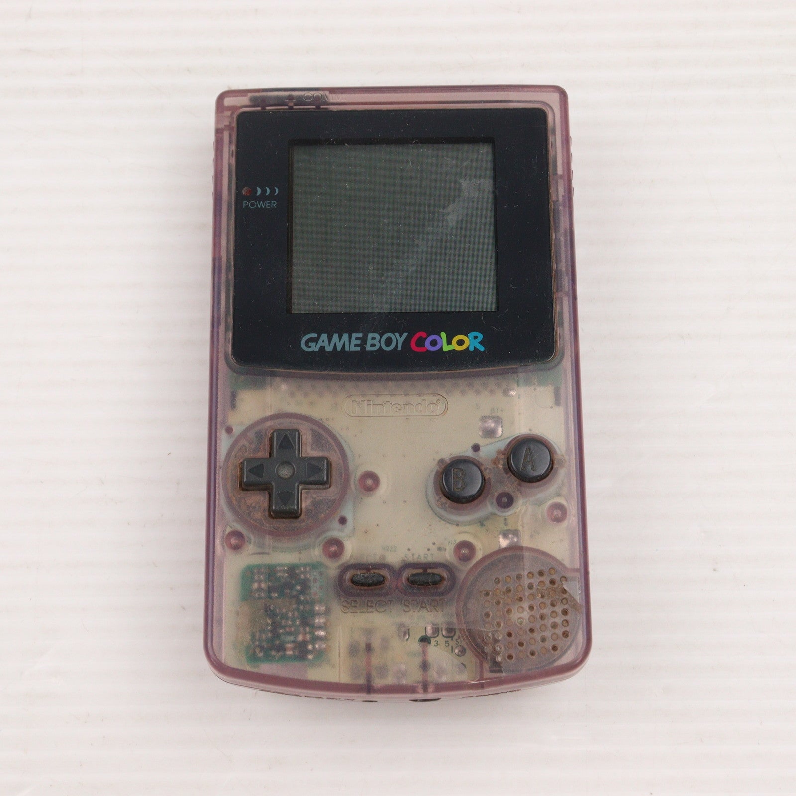 【中古即納】[GB](本体) ゲームボーイカラー GAMEBOY COLOR クリアパープル(CGB-001) 任天堂 (19981021)