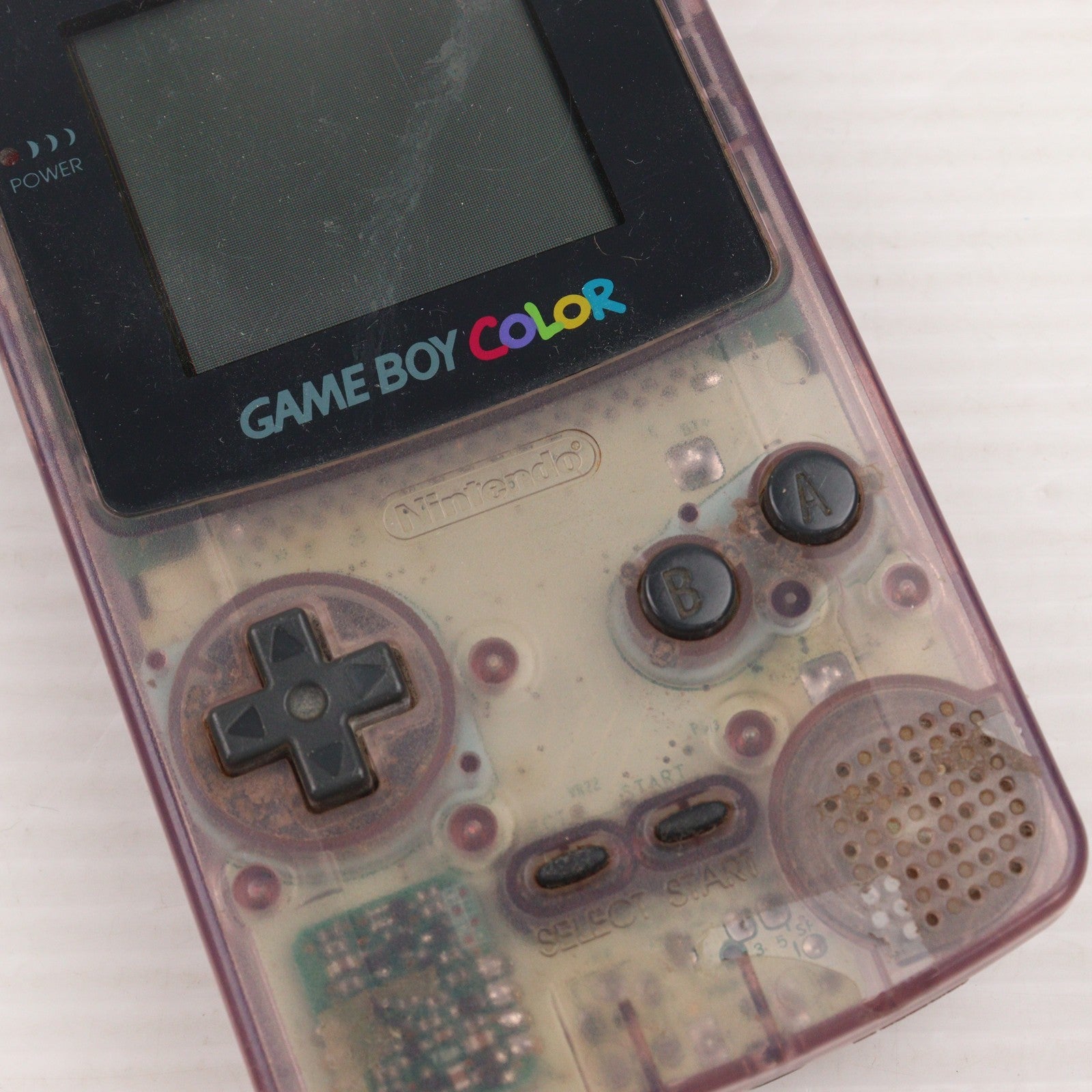 【中古即納】[GB](本体) ゲームボーイカラー GAMEBOY COLOR クリアパープル(CGB-001) 任天堂 (19981021)