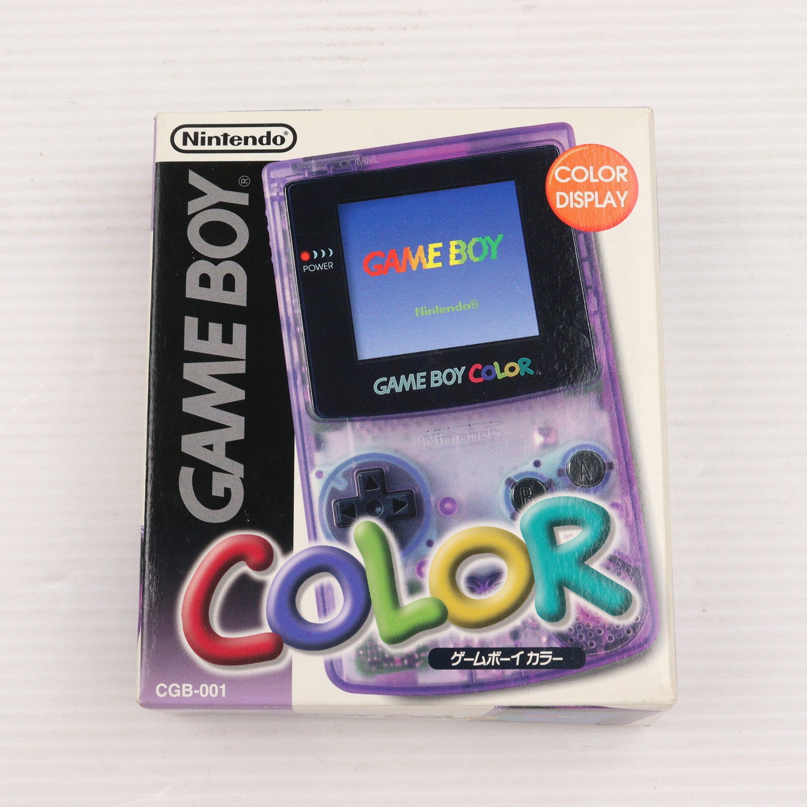 【中古即納】[GB](本体) ゲームボーイカラー GAMEBOY COLOR クリアパープル(CGB-001) 任天堂 (19981021)