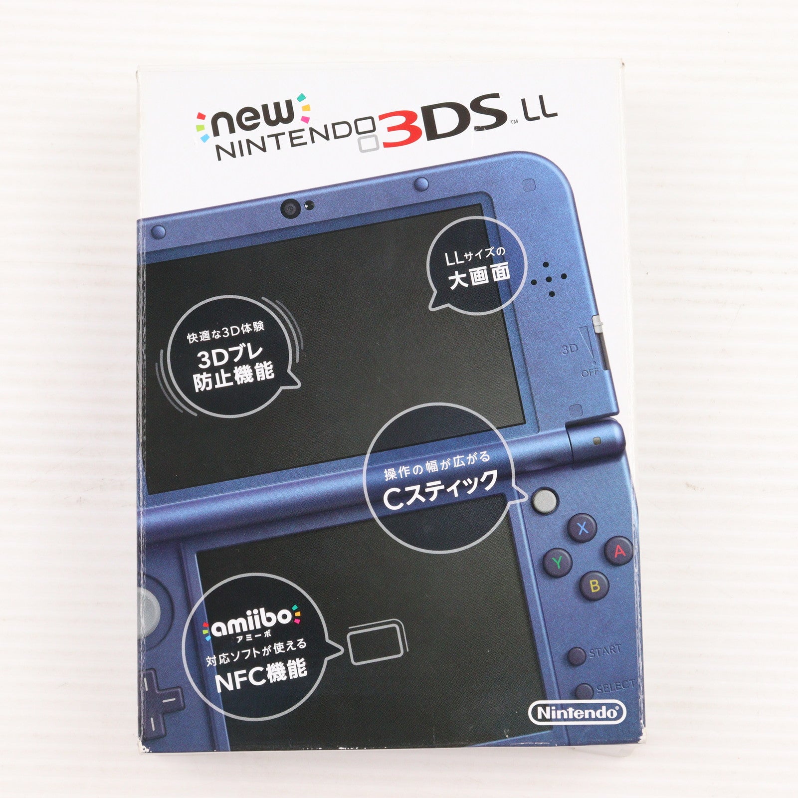 【中古即納】[3DS] (本体) Newニンテンドー3DS LL メタリックブルー(RED-S-BAAA) 任天堂(20141011)