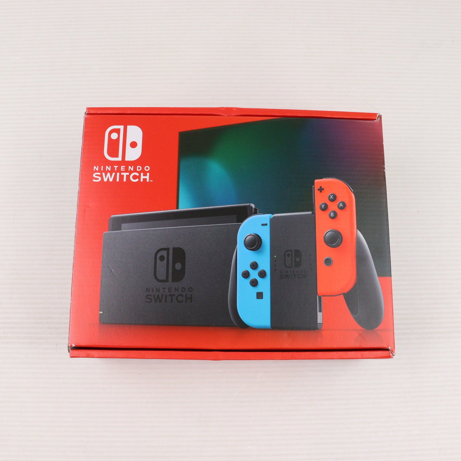 【中古即納】[Switch] (本体) Nintendo Switch(ニンテンドースイッチ) Joy-Con(L) ネオンブルー/R ネオンレッド 任天堂(HAD-S-KABAH)(20190830)