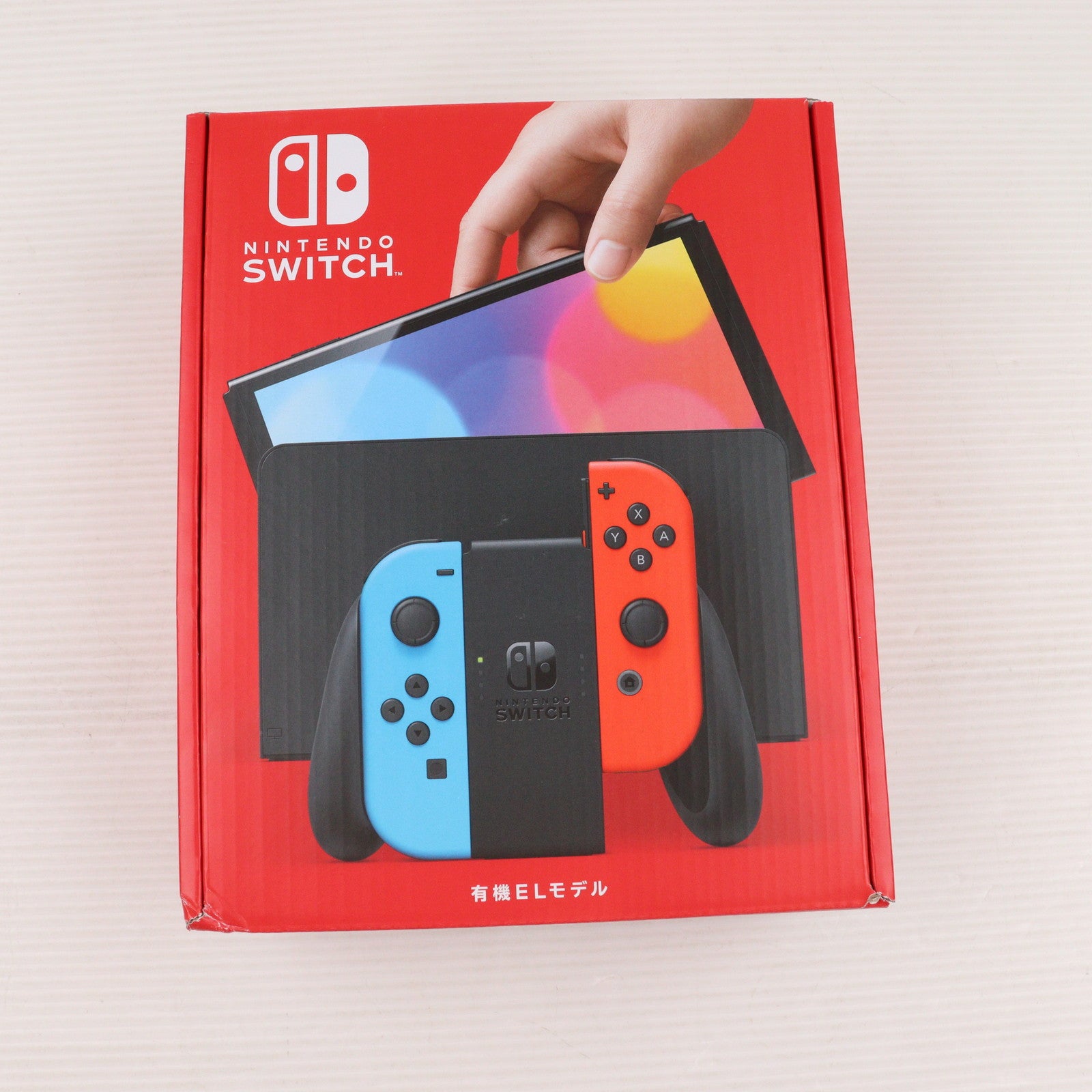 【中古即納】[Switch] (本体)(未使用) Nintendo Switch(有機ELモデル)(ニンテンドースイッチ 有機ELモデル) Joy-Con(L) ネオンブルー/R ネオンレッド 任天堂(HEG-S-KABAA)(20211008)