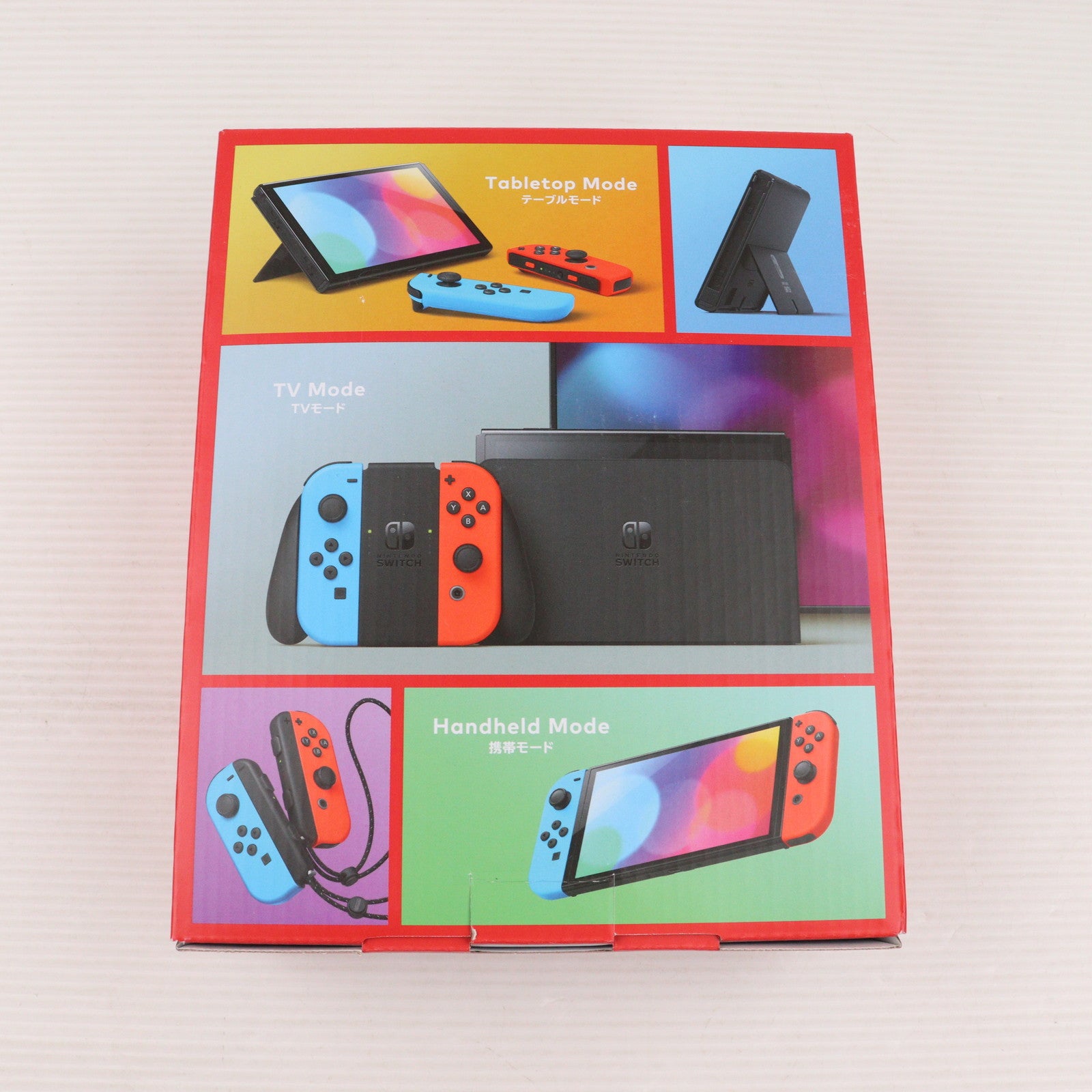 【中古即納】[Switch] (本体)(未使用) Nintendo Switch(有機ELモデル)(ニンテンドースイッチ 有機ELモデル) Joy-Con(L) ネオンブルー/R ネオンレッド 任天堂(HEG-S-KABAA)(20211008)