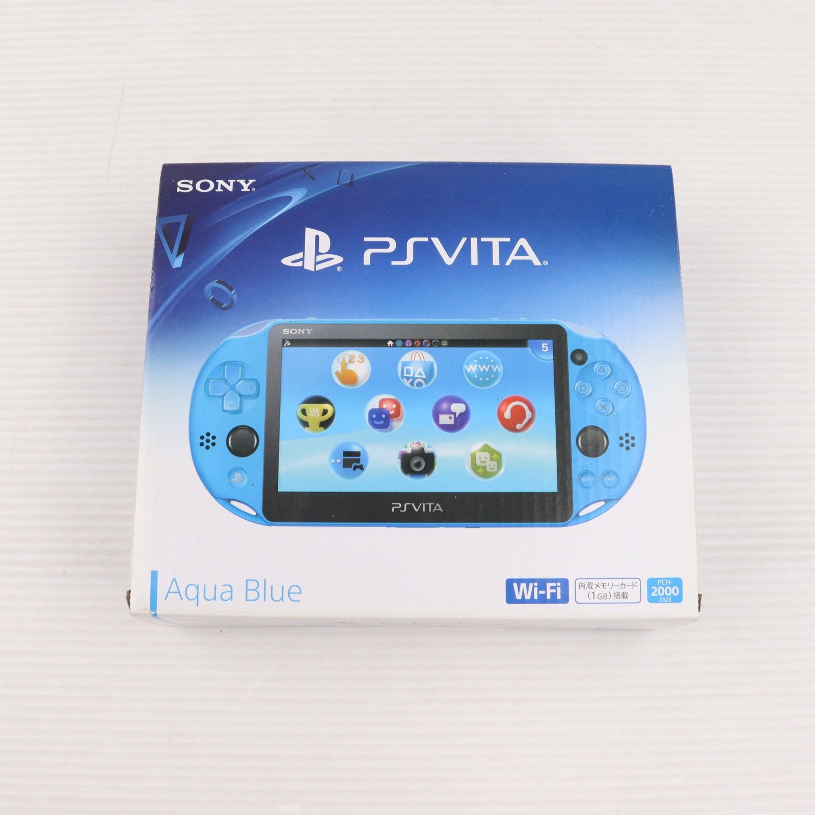 【中古即納】[PSVita] (本体) PlayStation Vita プレイステーションVita Wi-Fiモデル アクア・ブルー SCE(PCH-2000ZA23)(20150917)