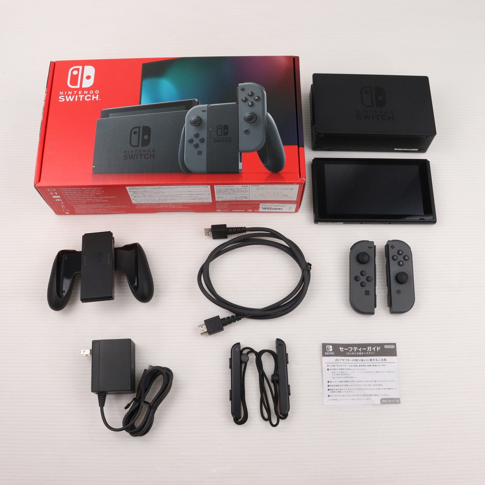 【中古即納】[Switch] (本体) Nintendo Switch(ニンテンドースイッチ) Joy-Con(L)/R グレー 任天堂(HAD-S-KAAAA)(20190830)