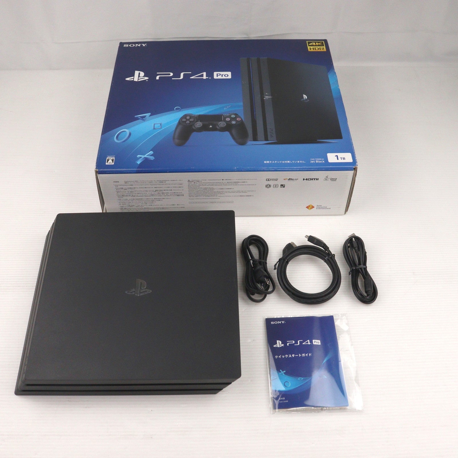 【中古即納】[PS4] (本体) PlayStation4 Pro(プレイステーション4 プロ) ジェット・ブラック 1TB SIE(CUH-7200BB01)(20180927)