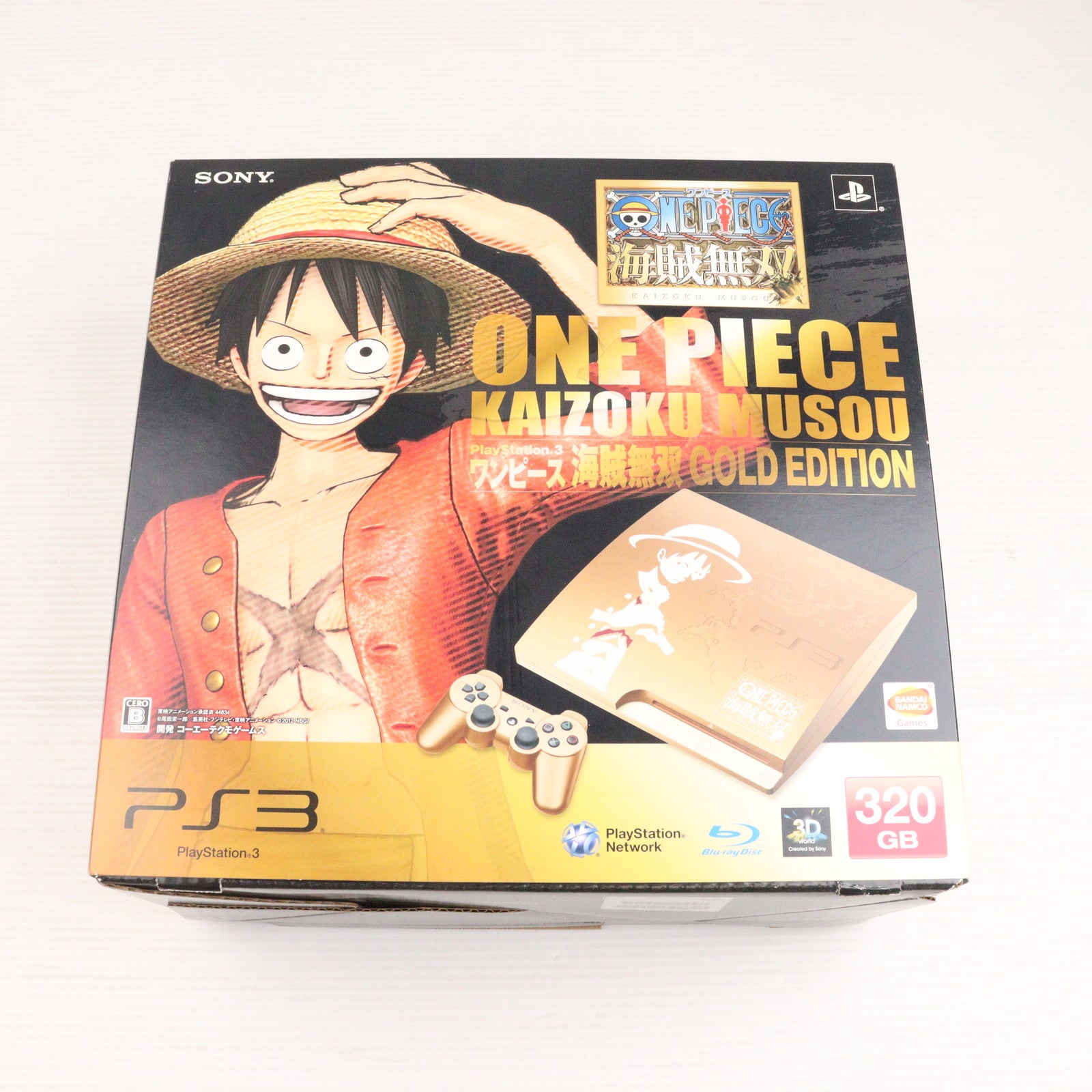 【中古即納】[PS3] (本体) PlayStation 3(プレイステーション3) ワンピース 海賊無双 GOLD EDITION HDD320GB SCE(CEJH-10021)(20120301)