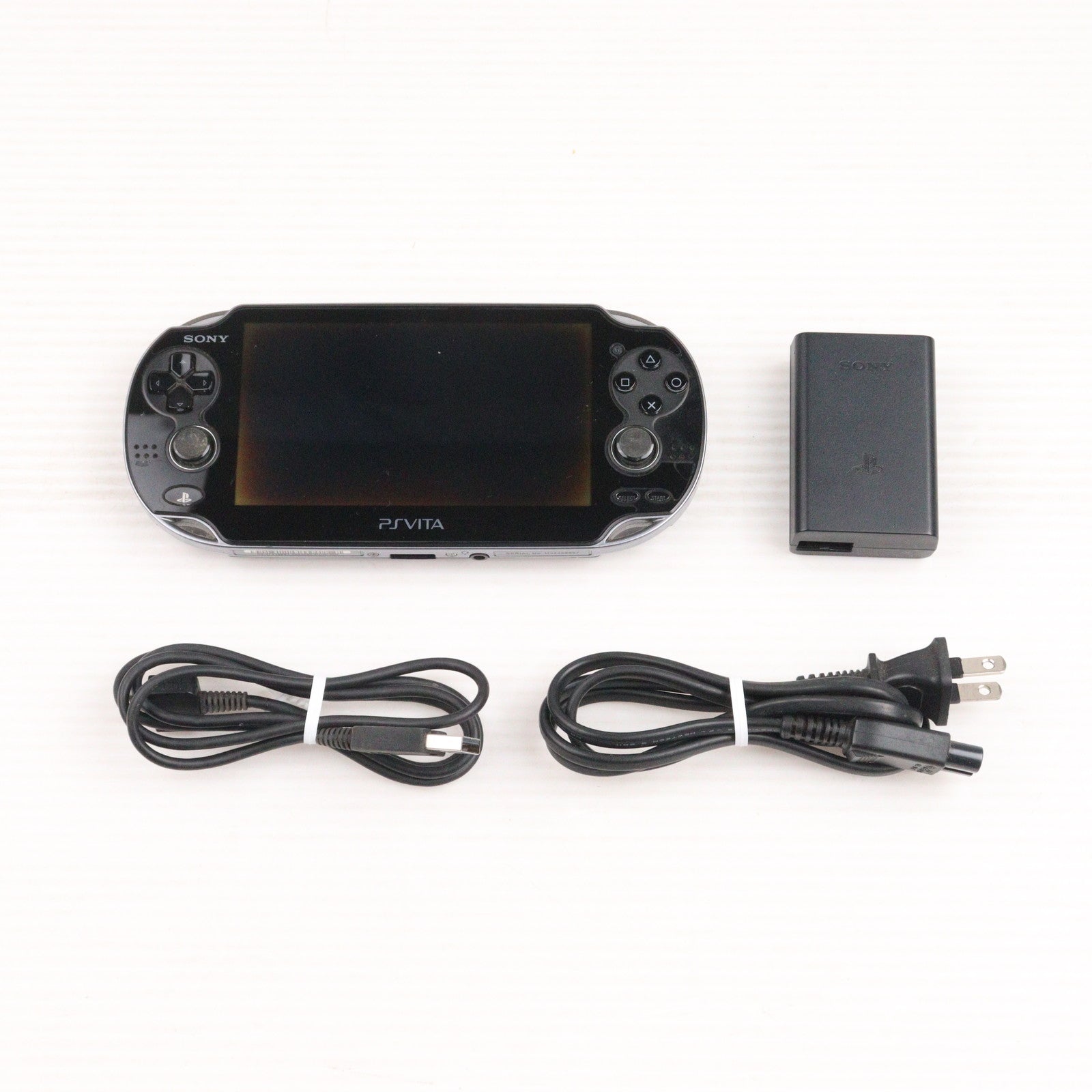 【中古即納】[PSVita] (本体) PlayStation Vita(プレイステーション ヴィータ) Wi-Fiモデル クリスタル・ブラック SCE(PCH-1000ZA01)(20111217)