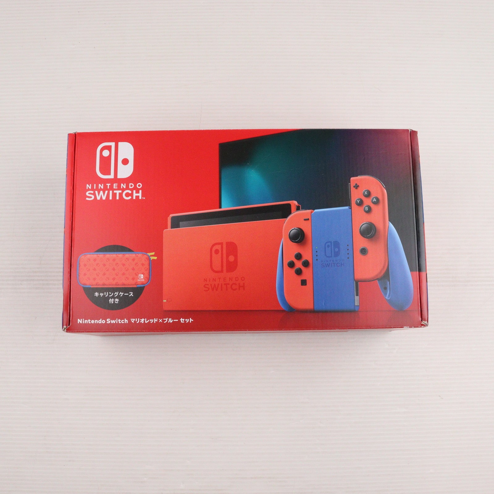 【中古即納】[Switch] (本体)(保護フィルム無し) Nintendo Switch(ニンテンドースイッチ) マリオレッド×ブルー セット 任天堂(HAD-S-RAAAF)(20210212)