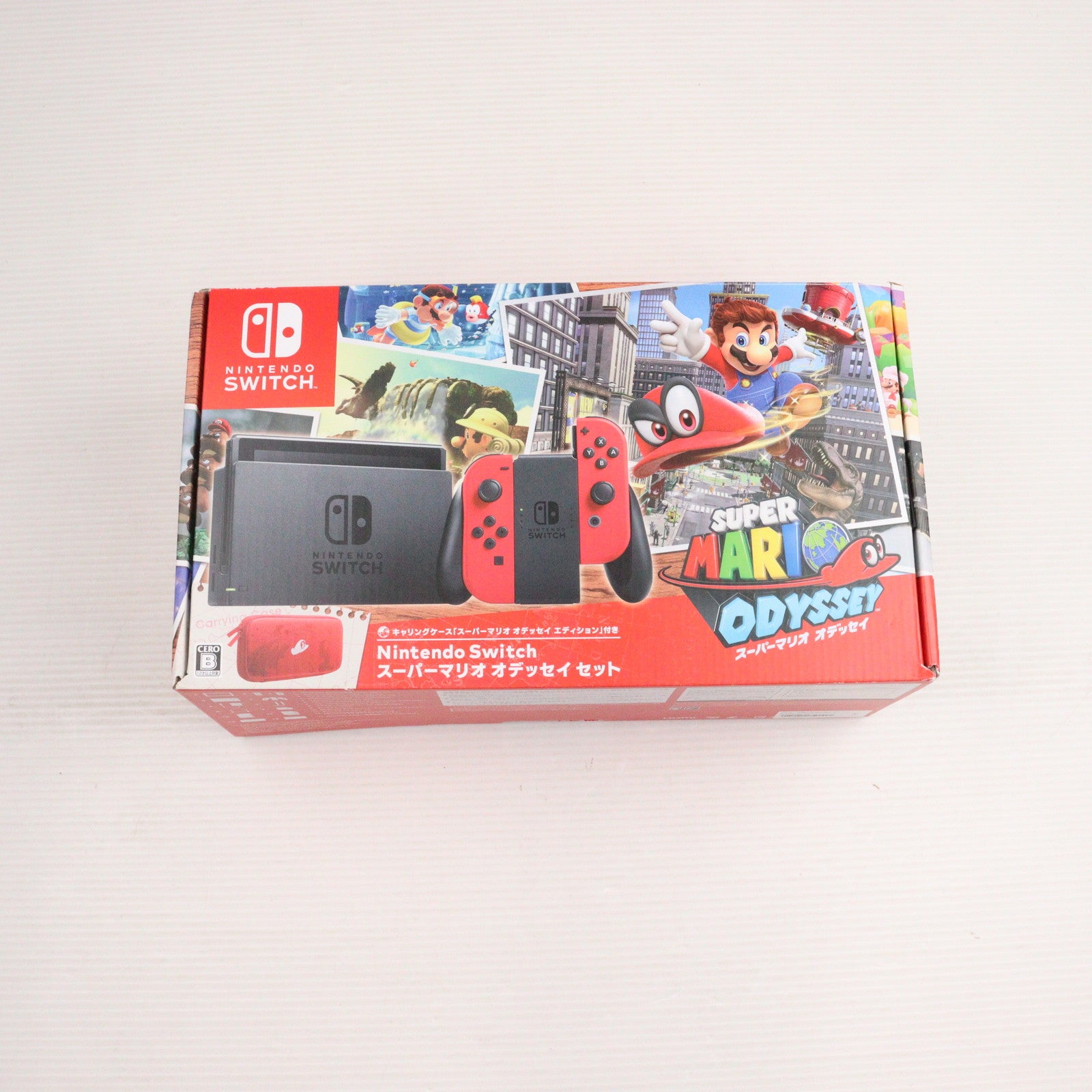 【中古即納】[Switch] (本体)(保護フィルム無し) Nintendo Switch(ニンテンドースイッチ) スーパーマリオ オデッセイセット 任天堂(HAC-S-KADEE)(20171027)