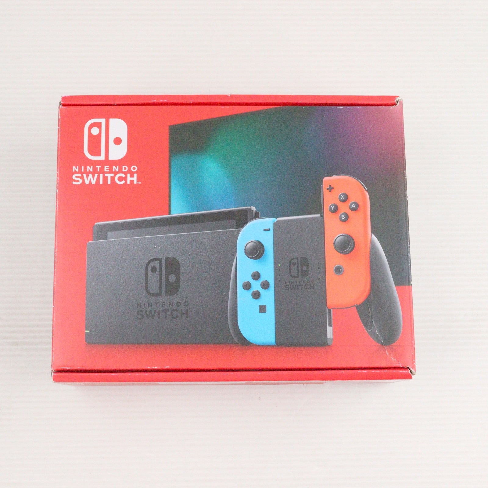 【中古即納】[Switch] (本体) Nintendo Switch(ニンテンドースイッチ) Joy-Con(L) ネオンブルー/R ネオンレッド 任天堂(HAD-S-KABAH)(20190830)