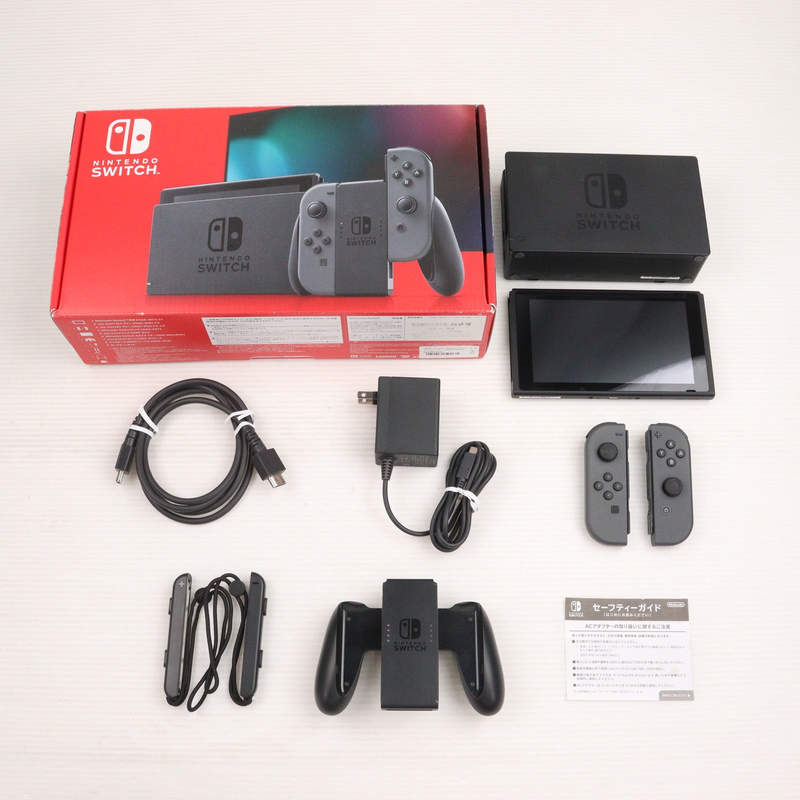 【中古即納】[Switch] (本体) Nintendo Switch(ニンテンドースイッチ) Joy-Con(L)/R グレー 任天堂(HAD-S-KAAAA)(20190830)