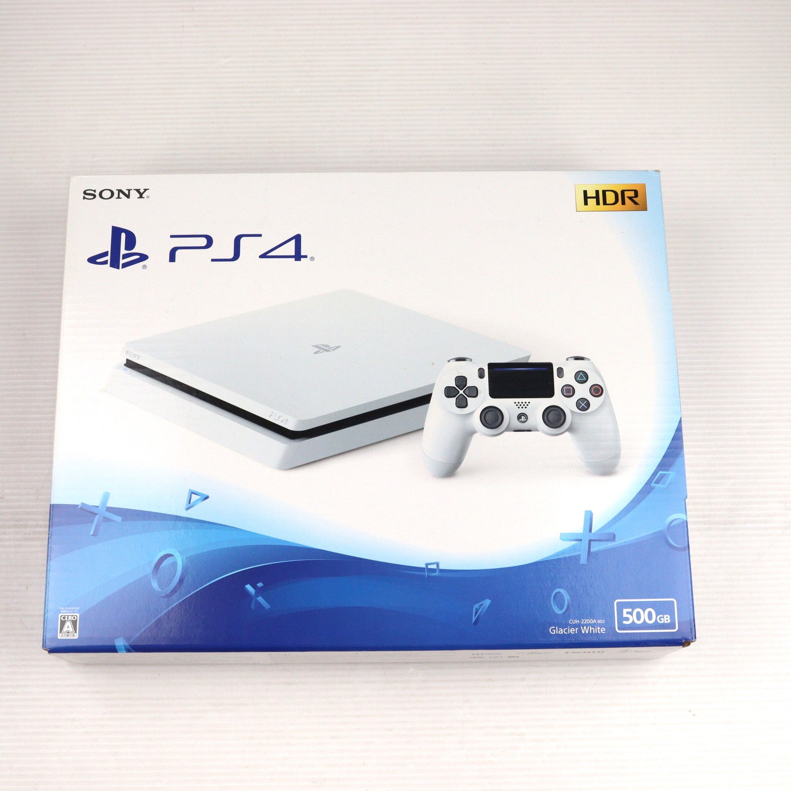 【中古即納】[PS4] (本体) PlayStation 4(プレイステーション4) グレイシャー・ホワイト 500GB SIE(CUH-2200AB02)(20180816)