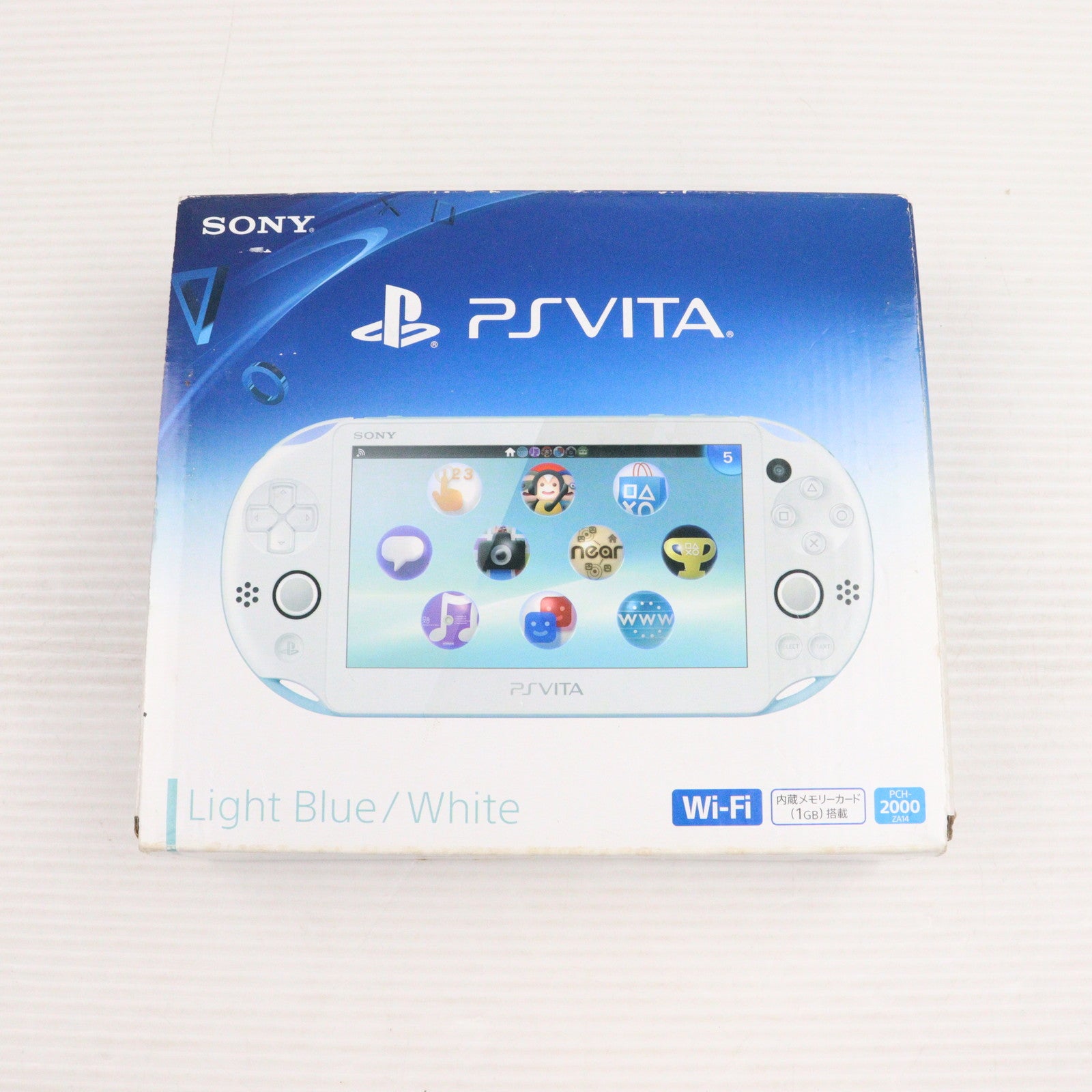 【中古即納】[PSVita] (本体) PlayStation Vita(プレイステーション ヴィータ) Wi-Fiモデル ライトブルー/ホワイト SCE(PCH-2000ZA14)(20131010)