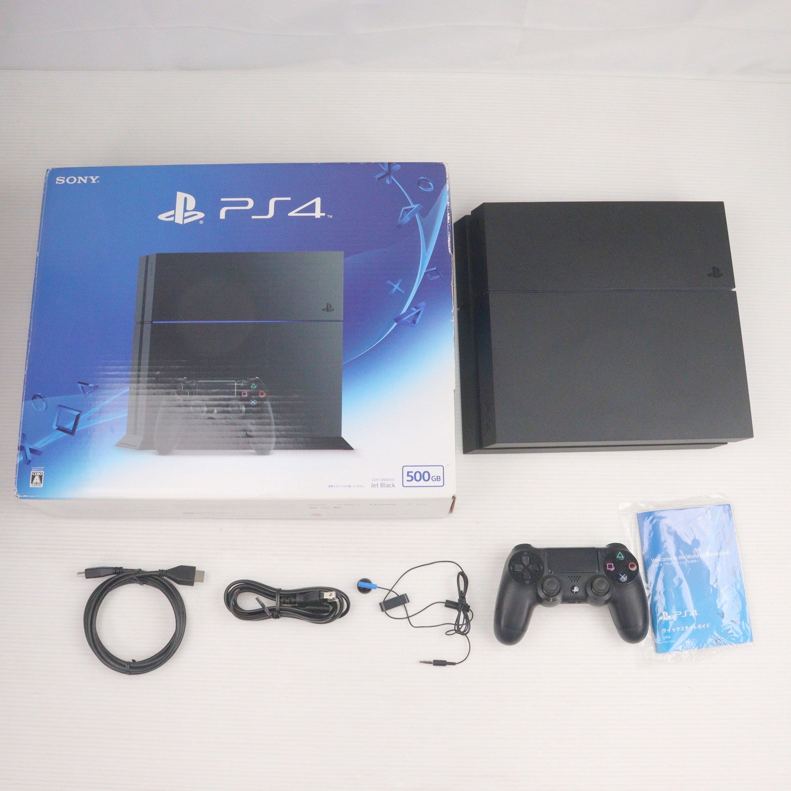 【中古即納】[PS4] (本体) PlayStation 4(プレイステーション4) ジェット・ブラック HDD500GB SCE(CUH-1200AB01)(20150625)