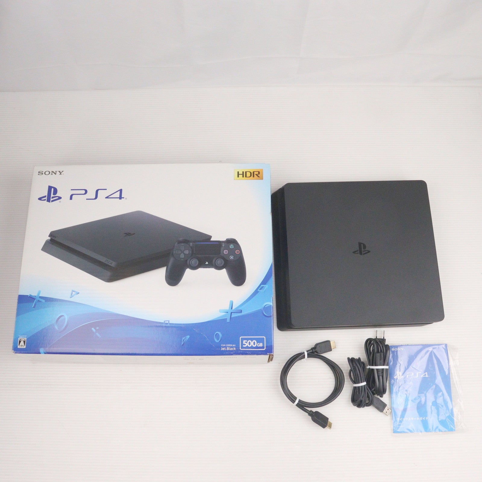 【中古即納】[PS4] (本体) PlayStation 4(プレイステーション4) ジェット・ブラック HDD500GB SIE(CUH-2200AB01)(20180702)