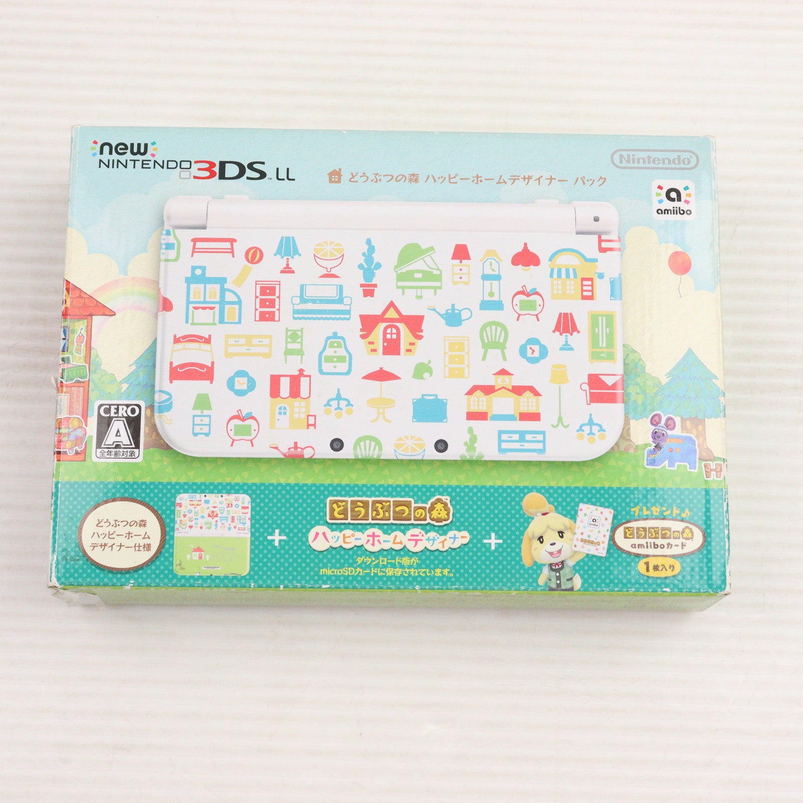 【中古即納】[3DS] (本体) Newニンテンドー3DS LL どうぶつの森 ハッピーホームデザイナー パック 任天堂(RED-S-WBDE)(20150730)